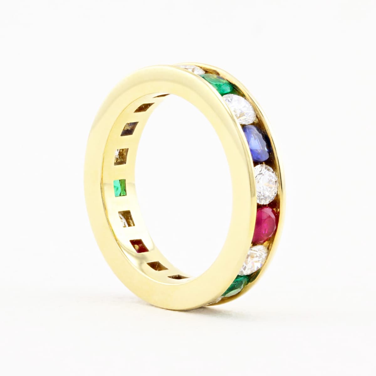 18ct Gold Multi-Gem Eternity Ring