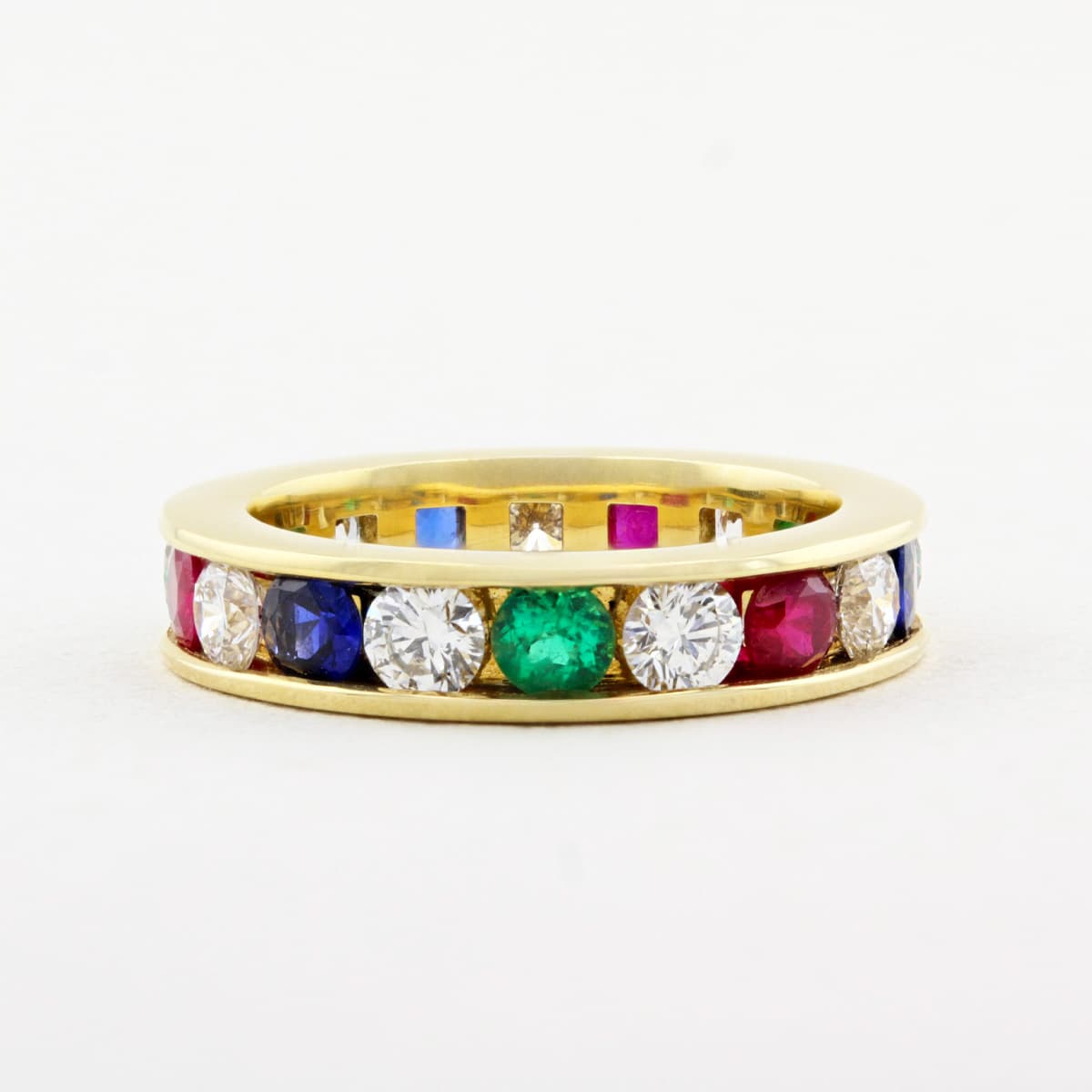 18ct Gold Multi-Gem Eternity Ring