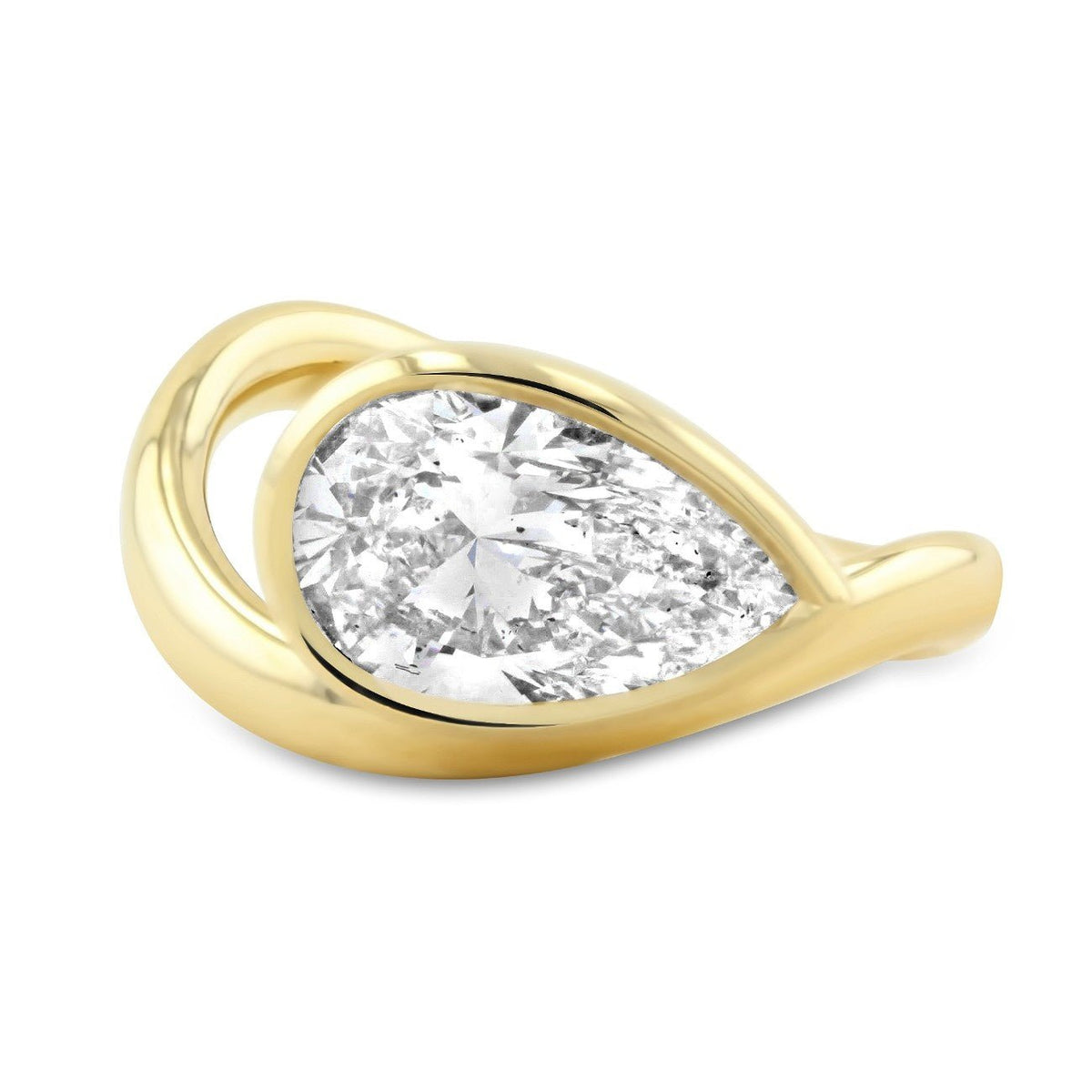 Amity Pear Shape Diamond Wave Ring
