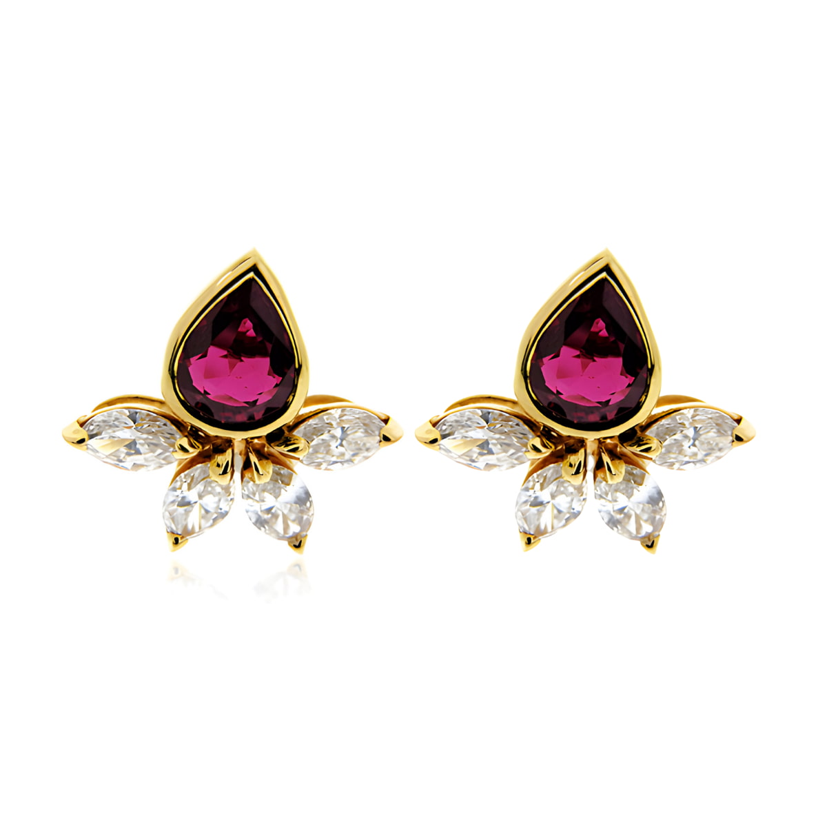 Amity Ruby and Diamond Earrings