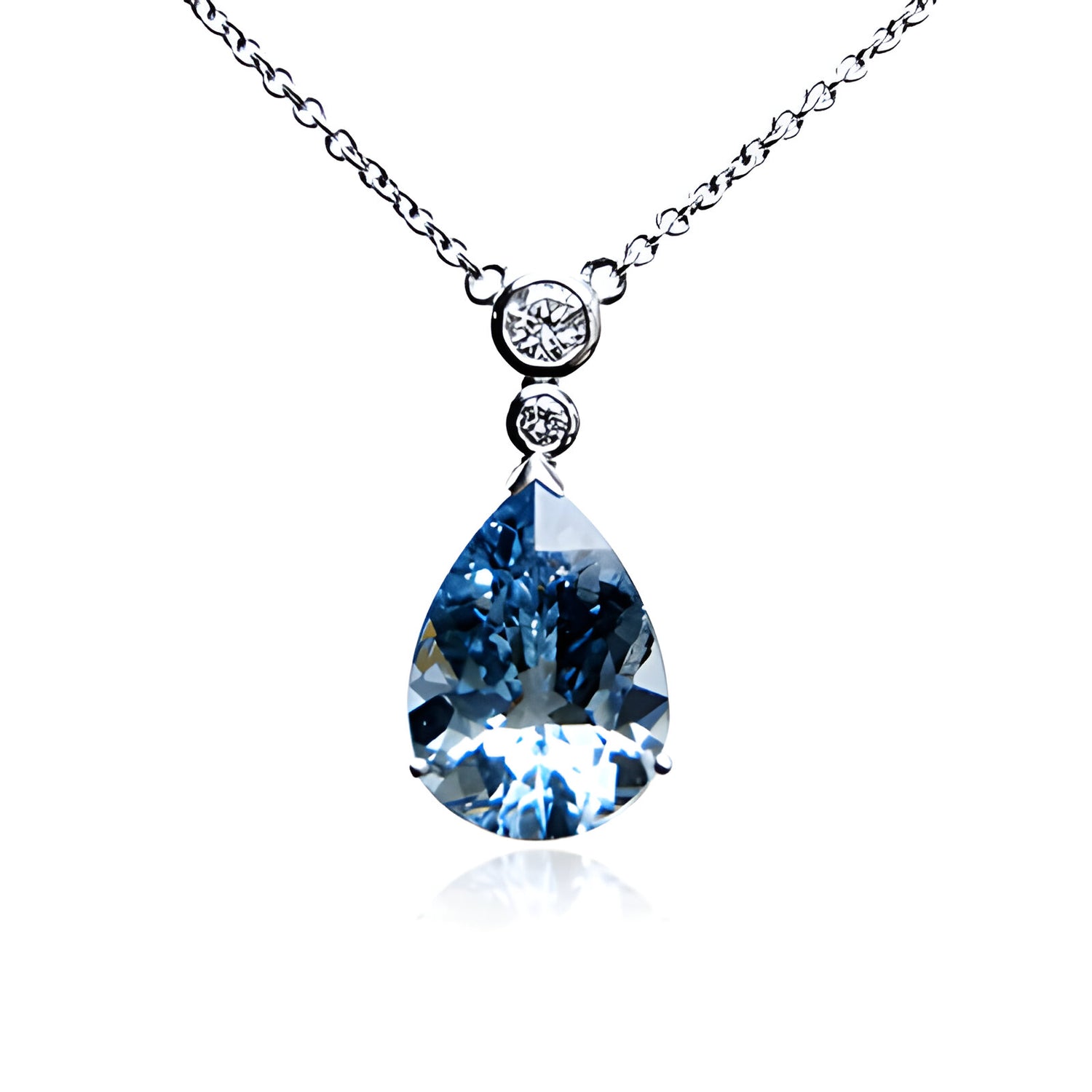 Aquamarine and Diamond Necklace