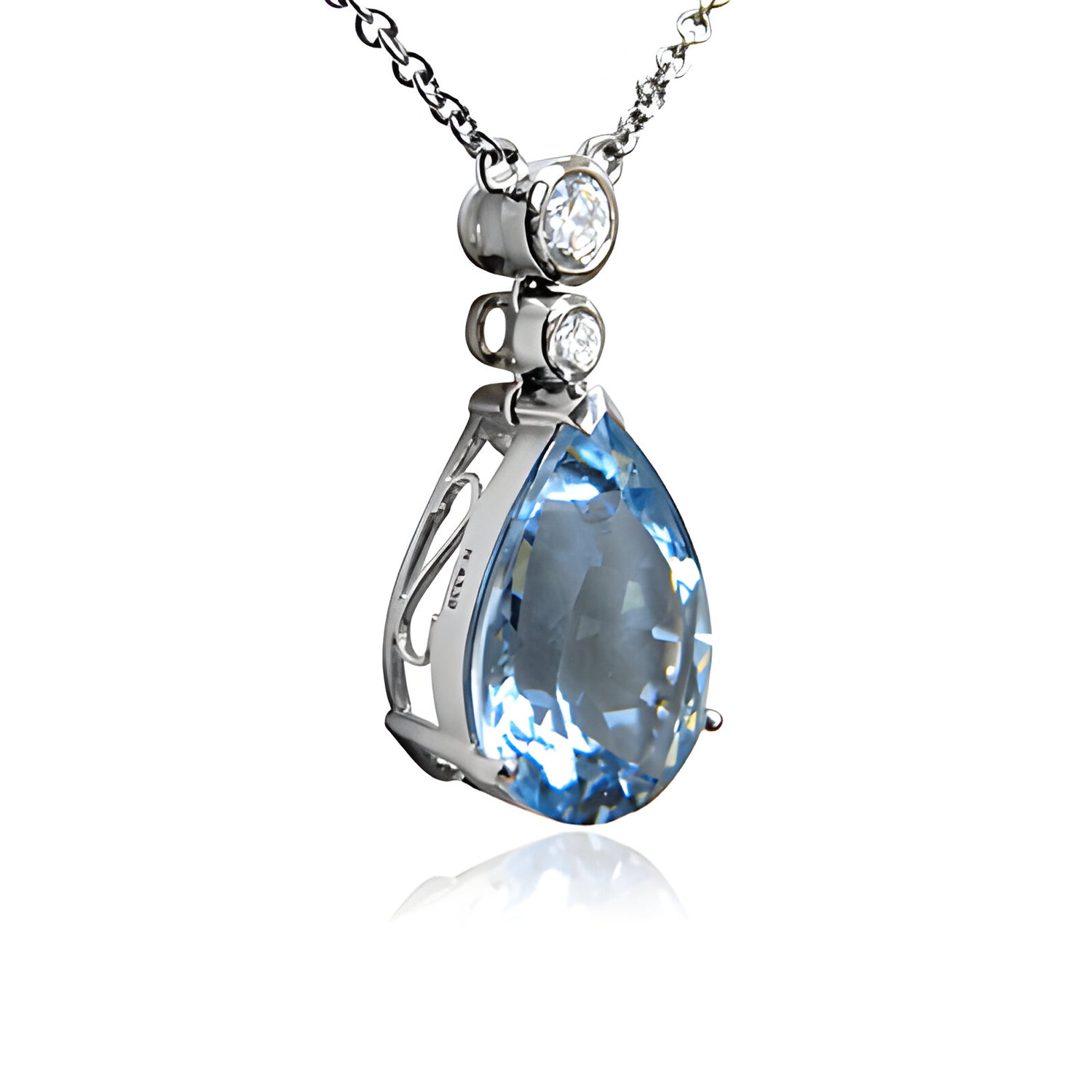 Aquamarine and Diamond Necklace