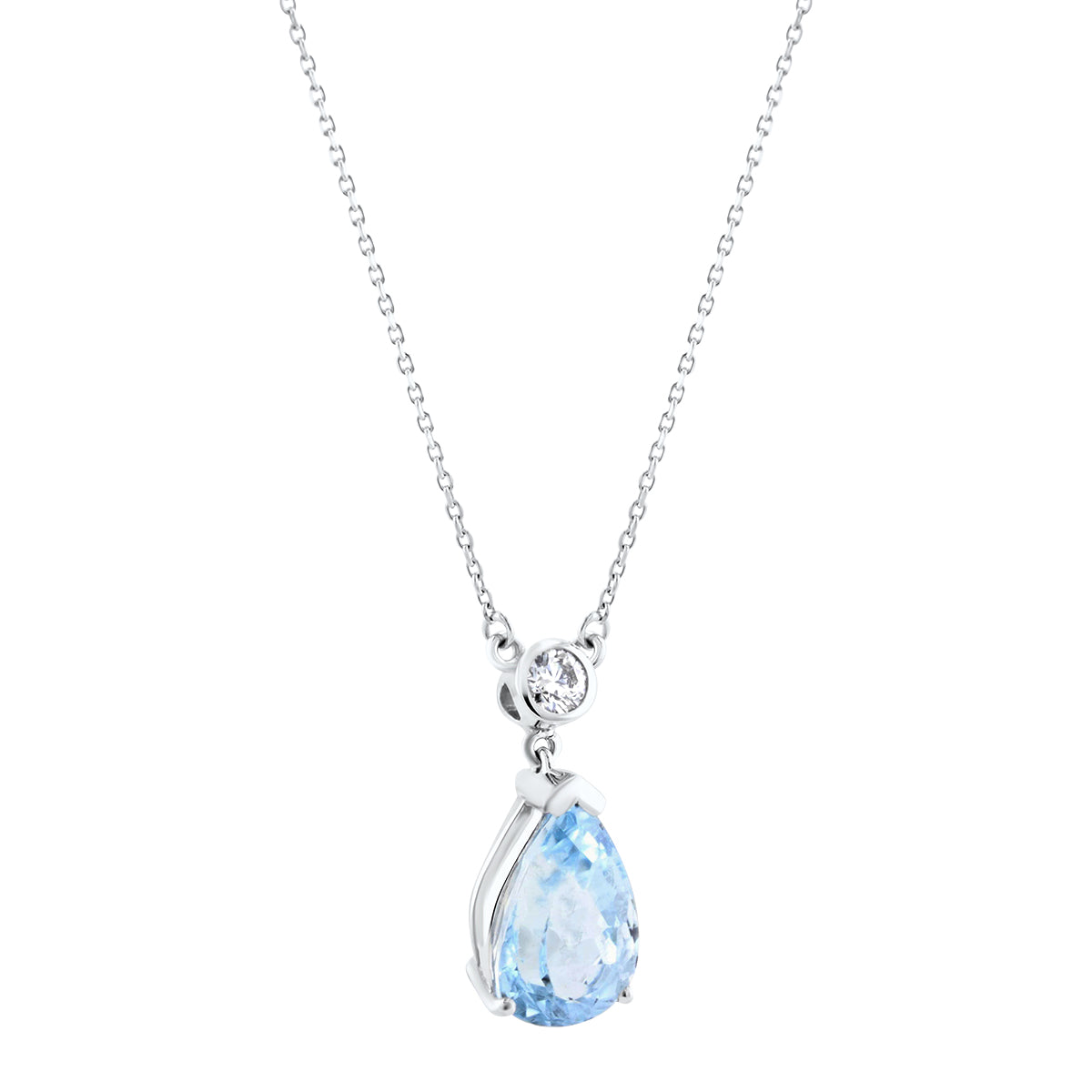Aquamarine and Diamond Necklace