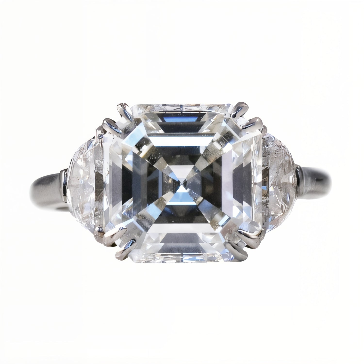 Lumine Asscher Cut Diamond Engagement Ring
