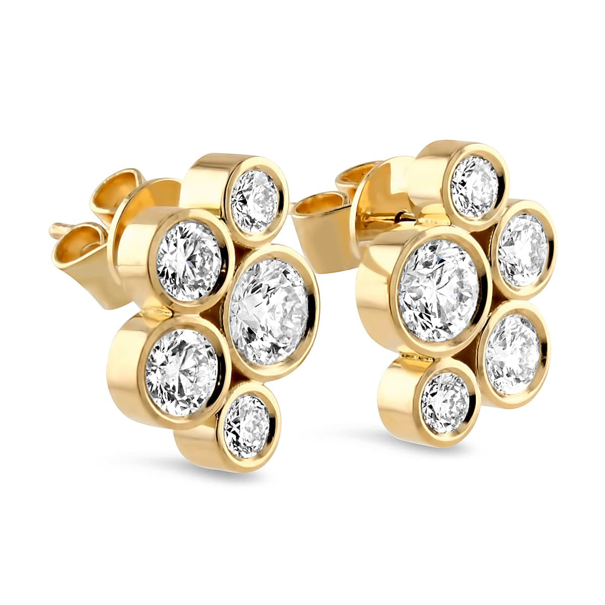 Asymmetric Diamond Earrings
