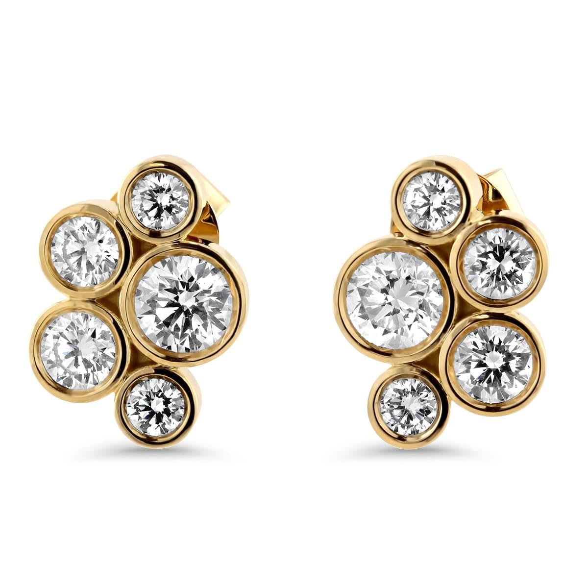 Asymmetric Diamond Earrings