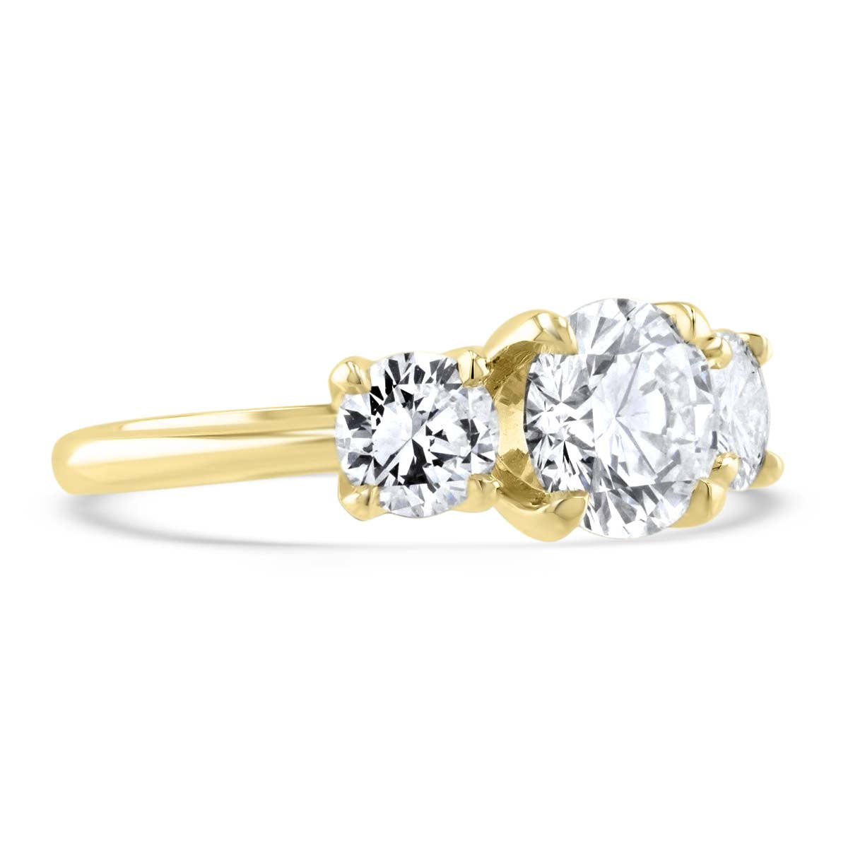 Lumine Three Stone Diamond Engagement Ring