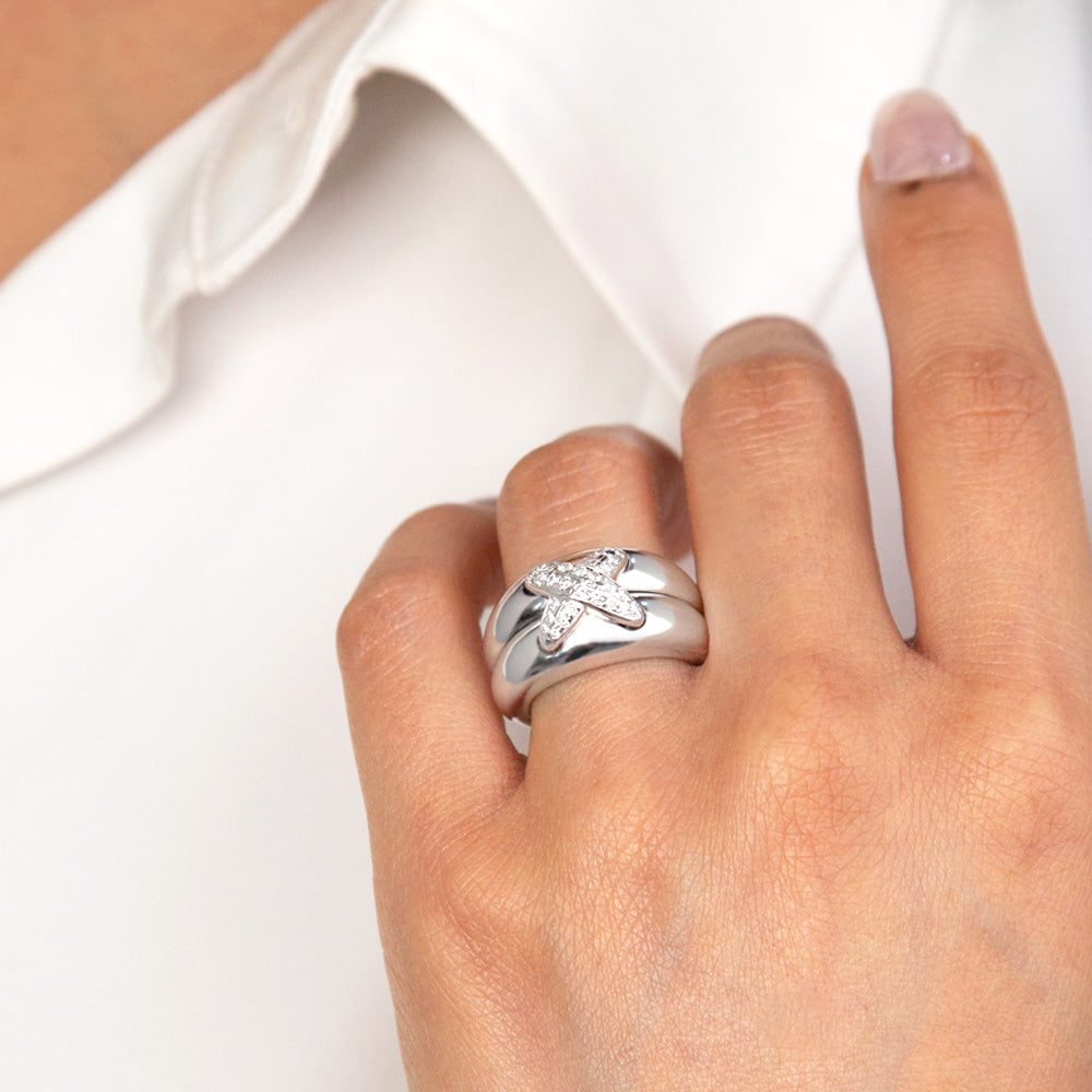 Vintage Chaumet Diamond Liens de Band Ring