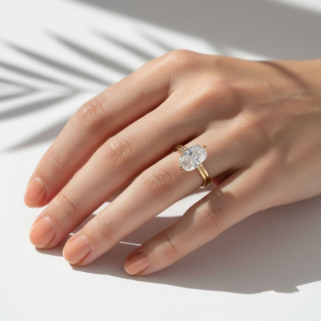 Compass Set Solitaire Ring