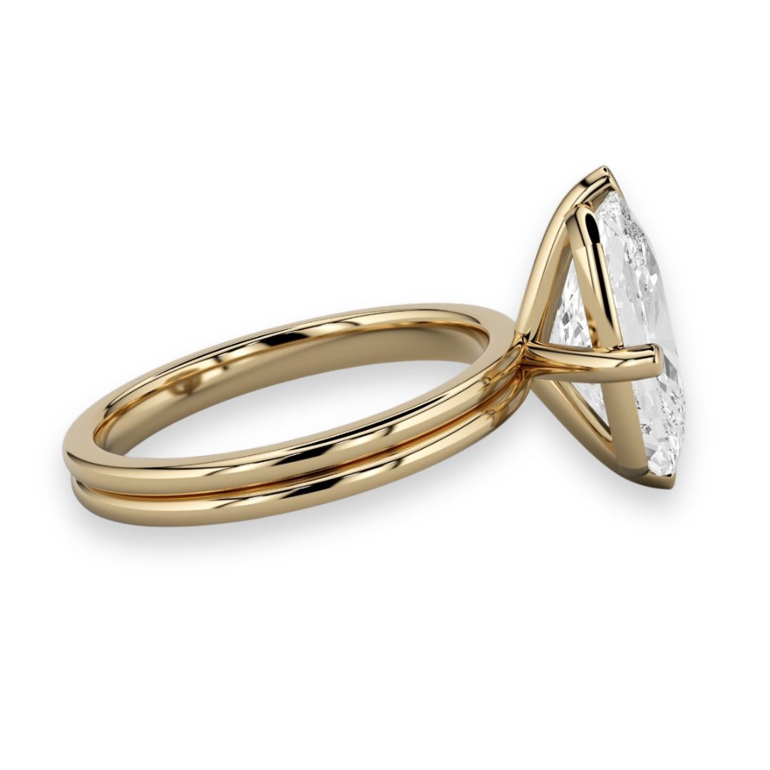 Compass Set Solitaire Ring