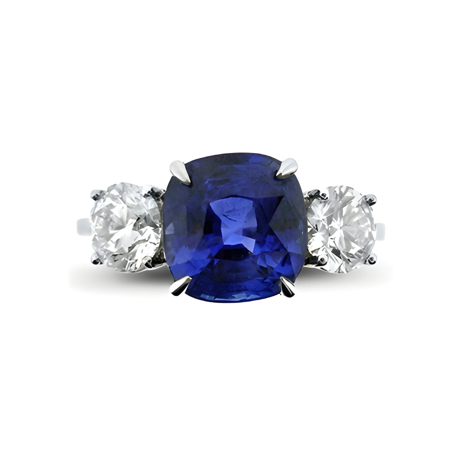 Darling Sapphire and Diamond Three Stone Ring