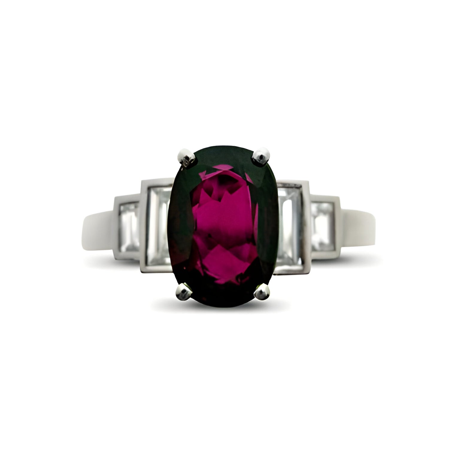 Darling Sapphire and Diamond Step Down Ring