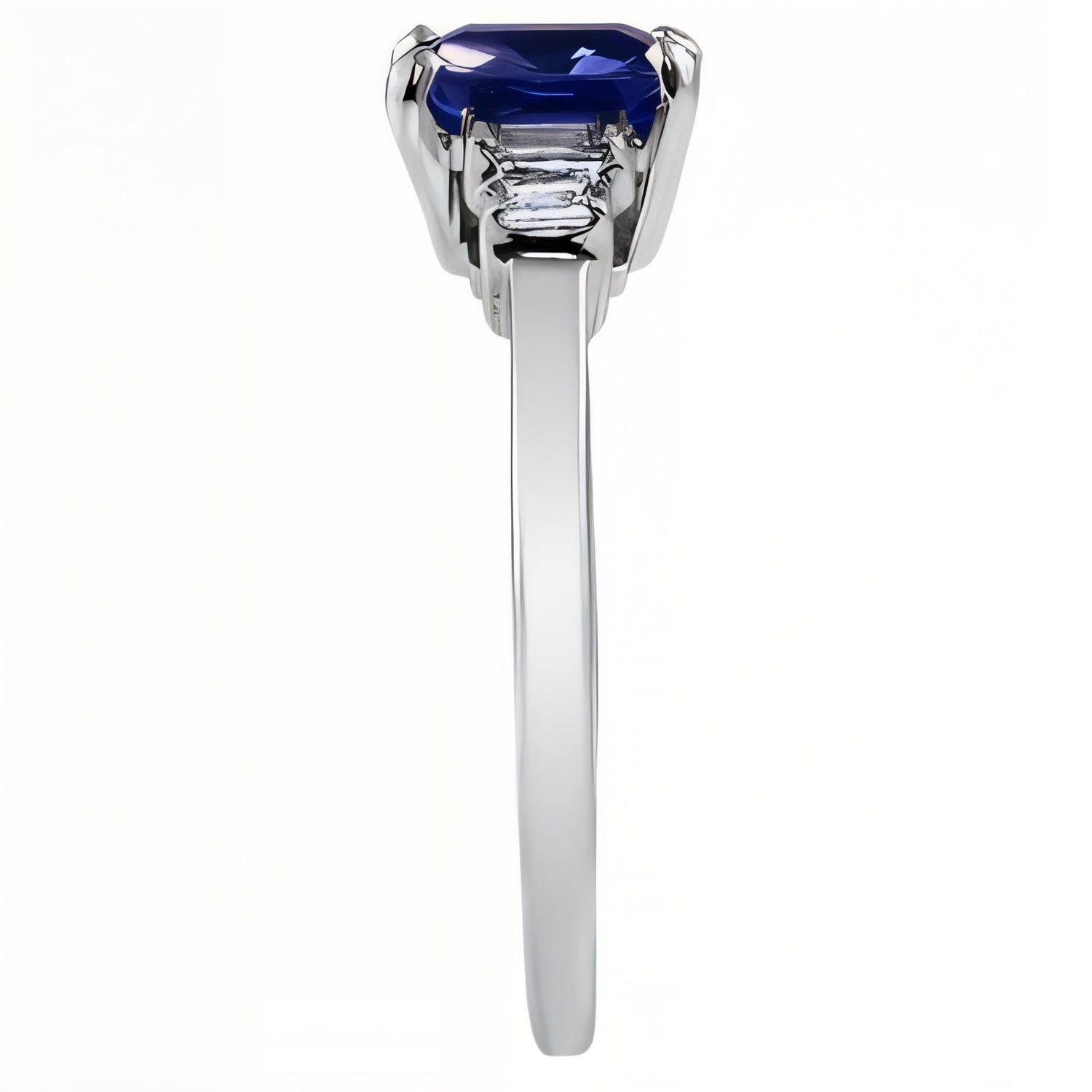 Darling Sapphire and Diamond Step Down Ring