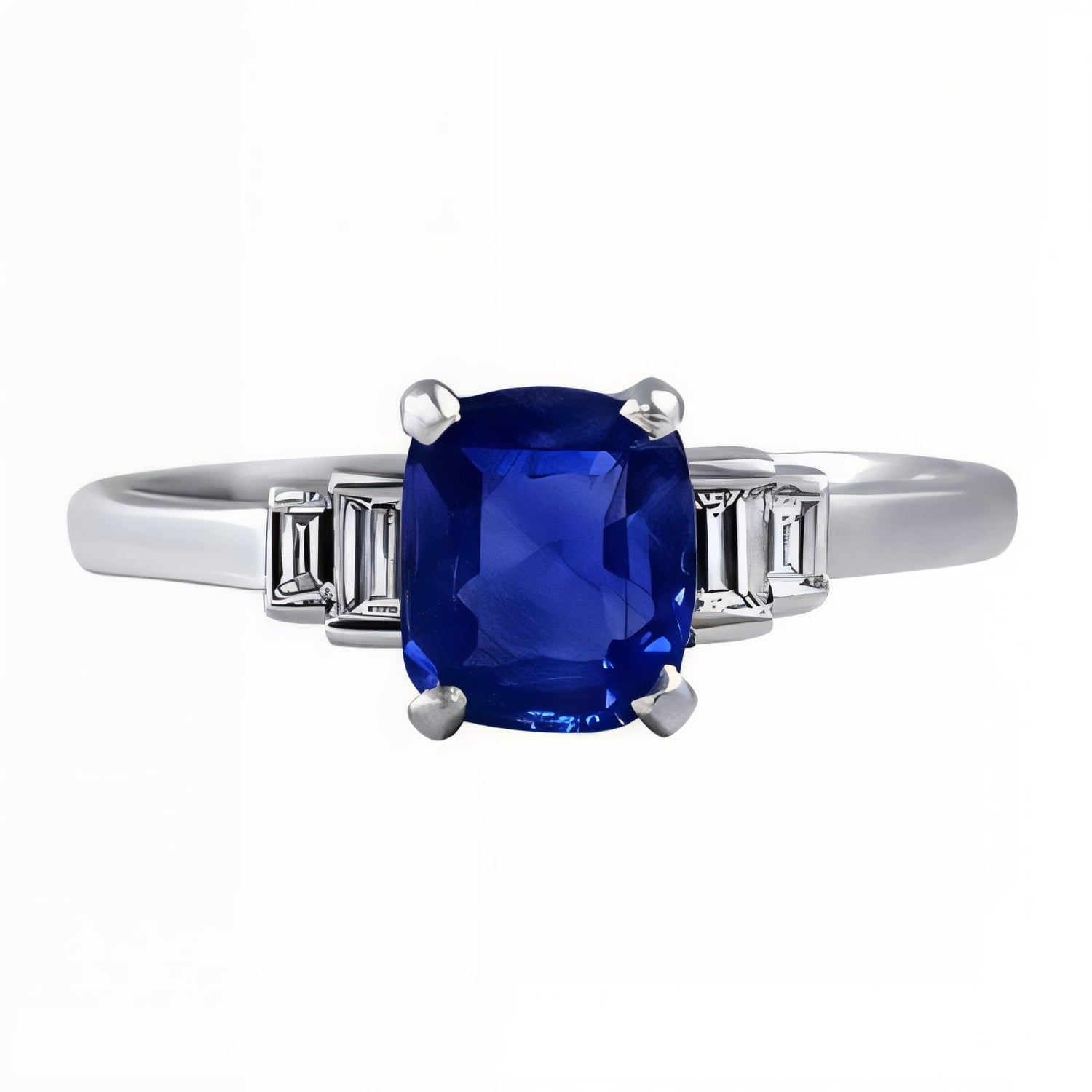 Darling Sapphire and Diamond Step Down Ring