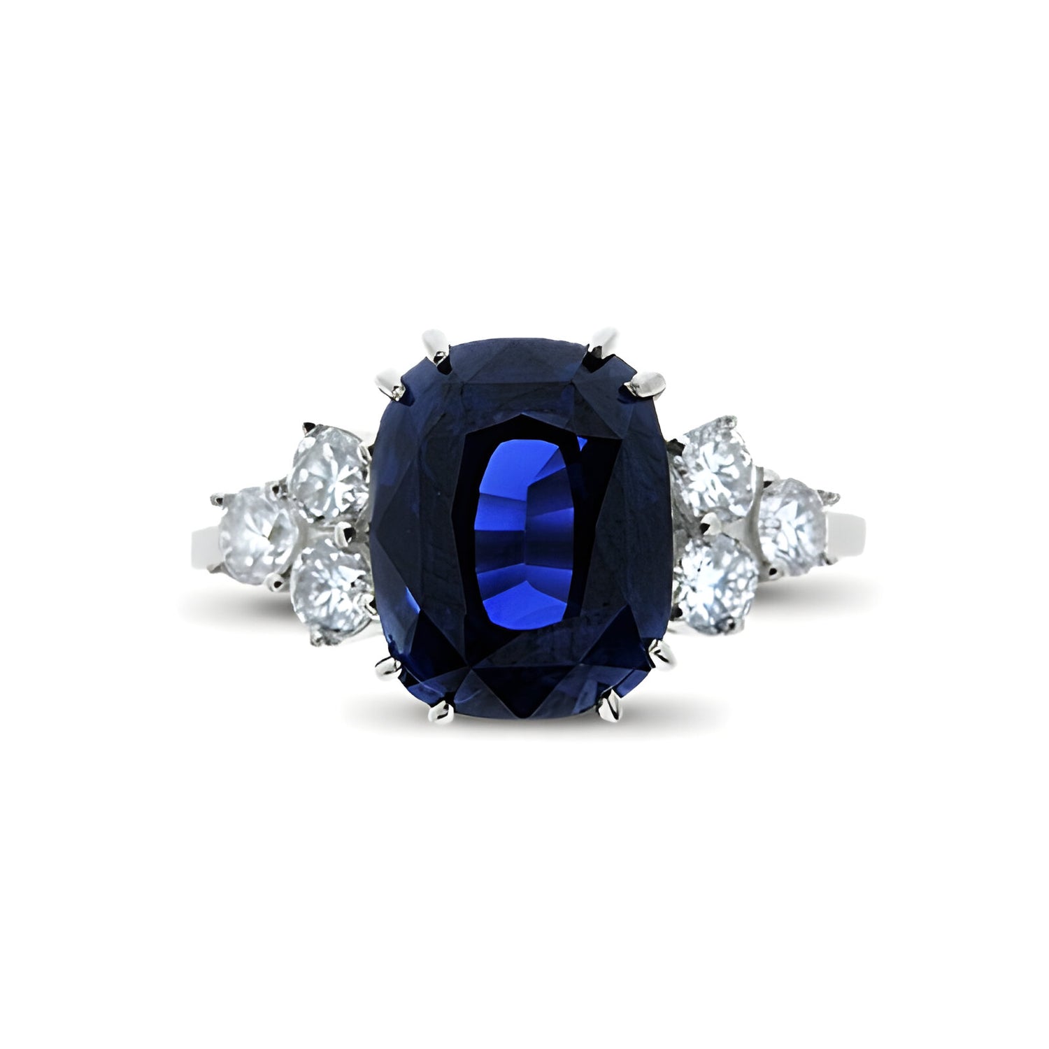 Darling Sapphire and Diamond Trefoil Ring