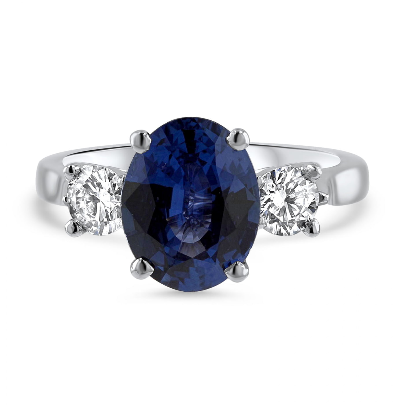 Darling Sapphire and Diamond Three Stone Ring