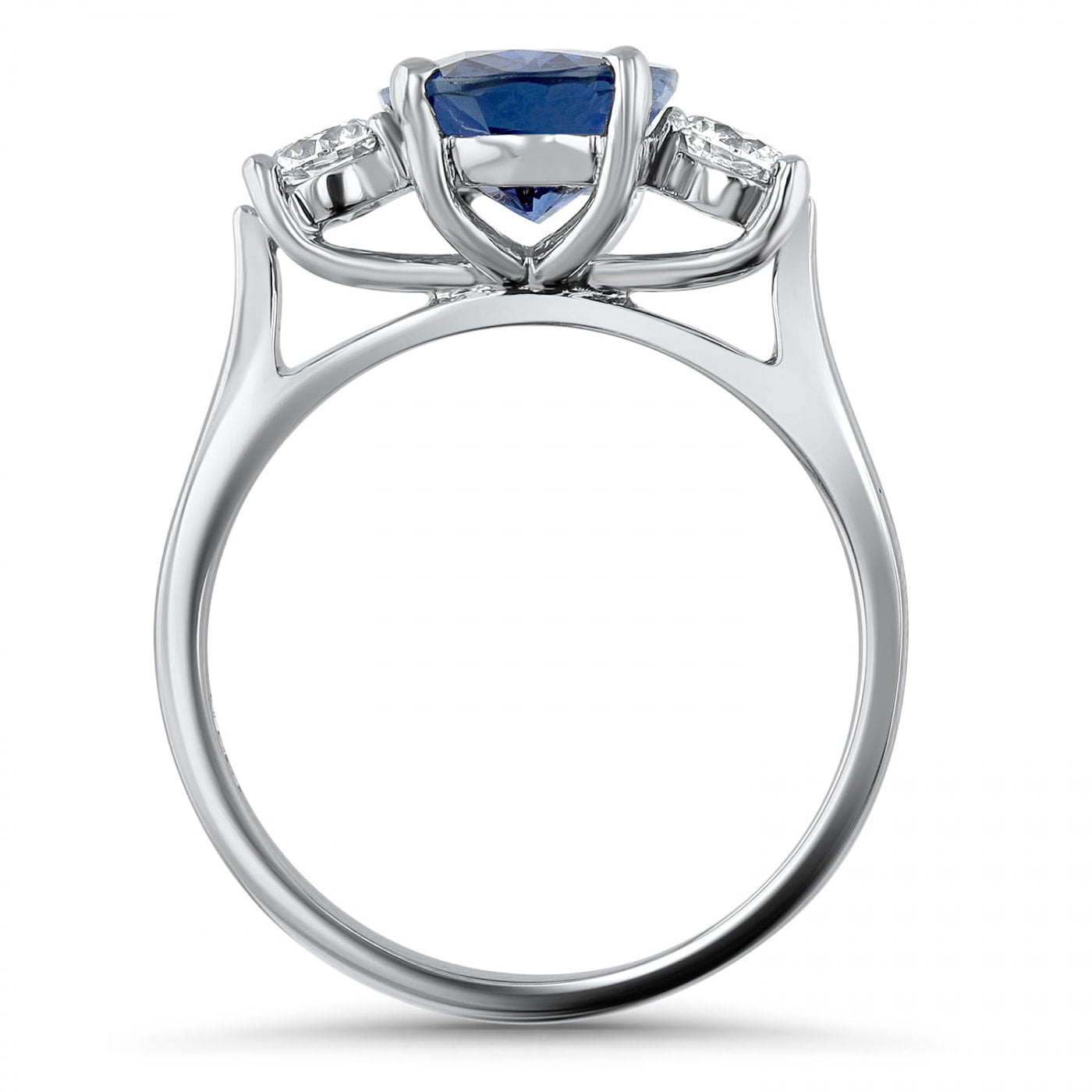 Darling Sapphire and Diamond Three Stone Ring