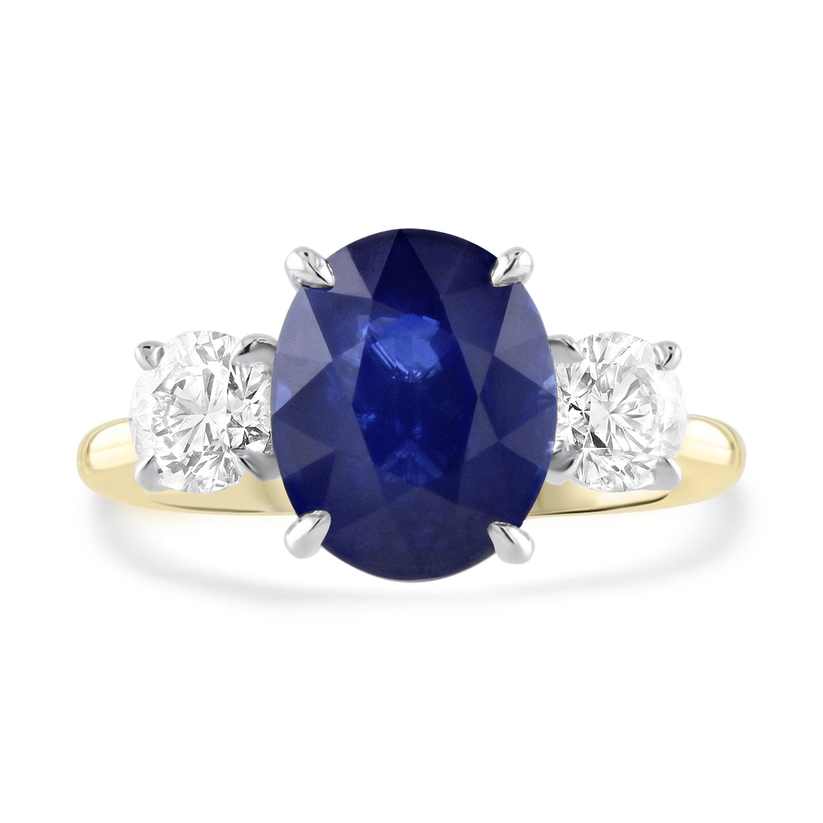 Darling Sapphire and Diamond Three Stone Ring
