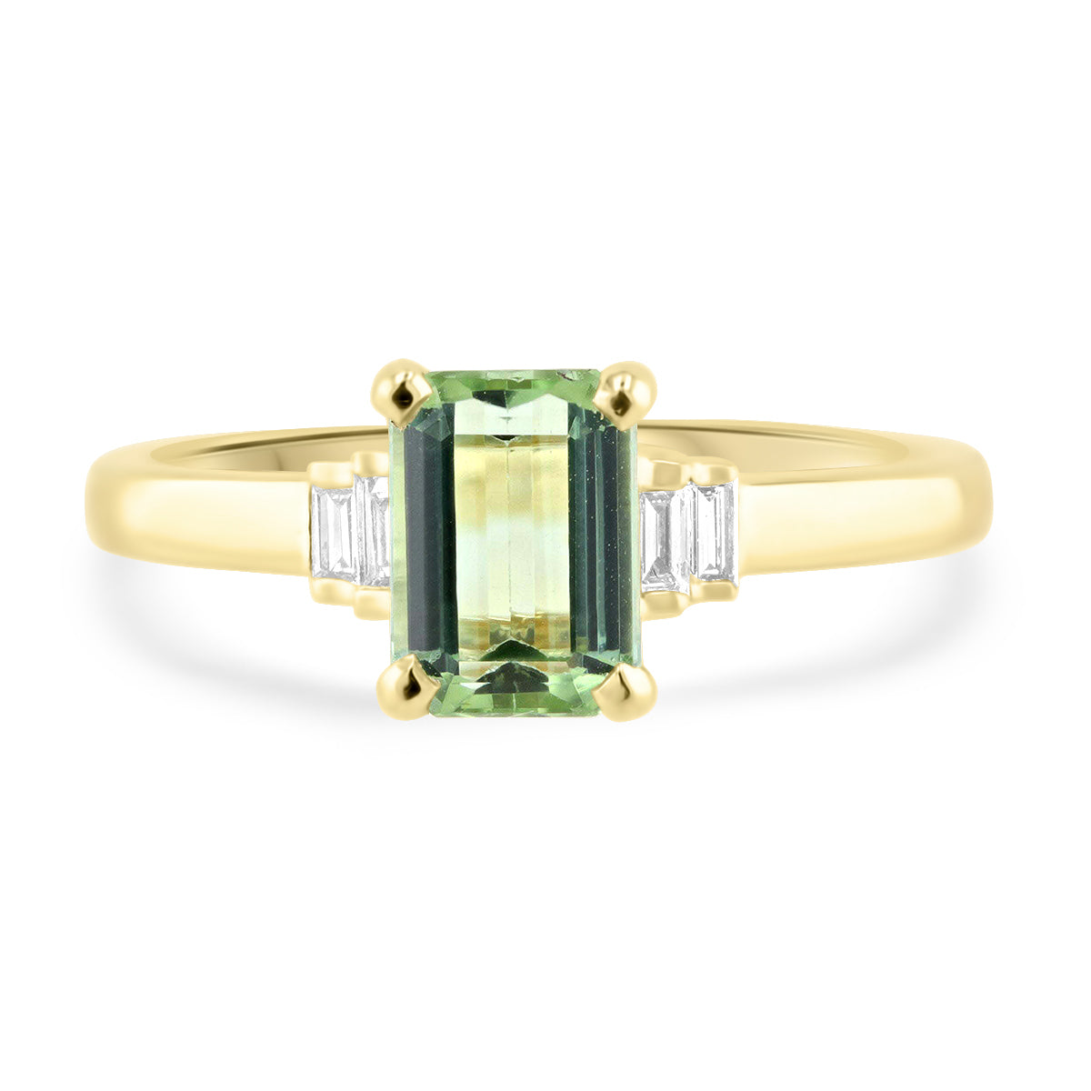 Darling Tourmaline and Diamond Five Stone Ring