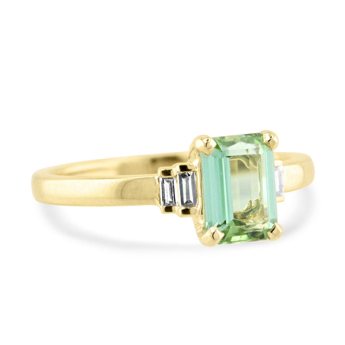 Darling Tourmaline and Diamond Five Stone Ring