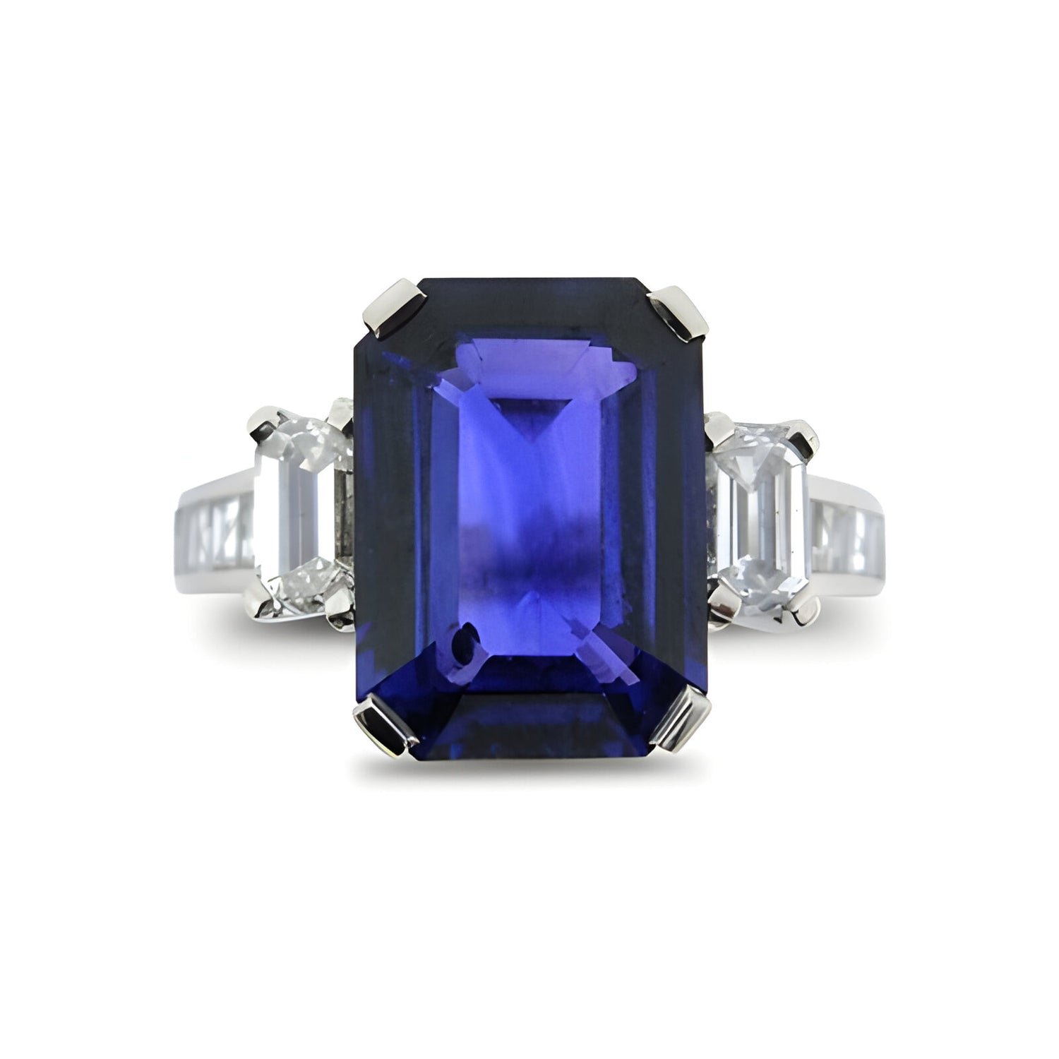 Sapphire and Diamond Step Down Dress Ring