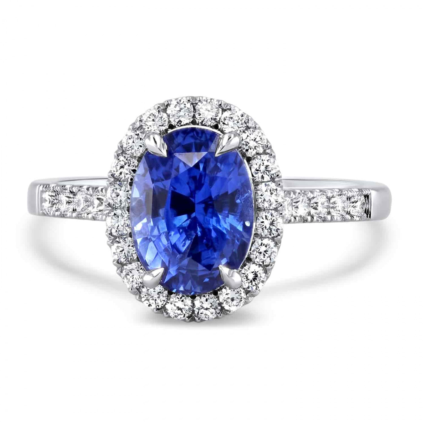 Darling Sapphire and Diamond Halo Ring