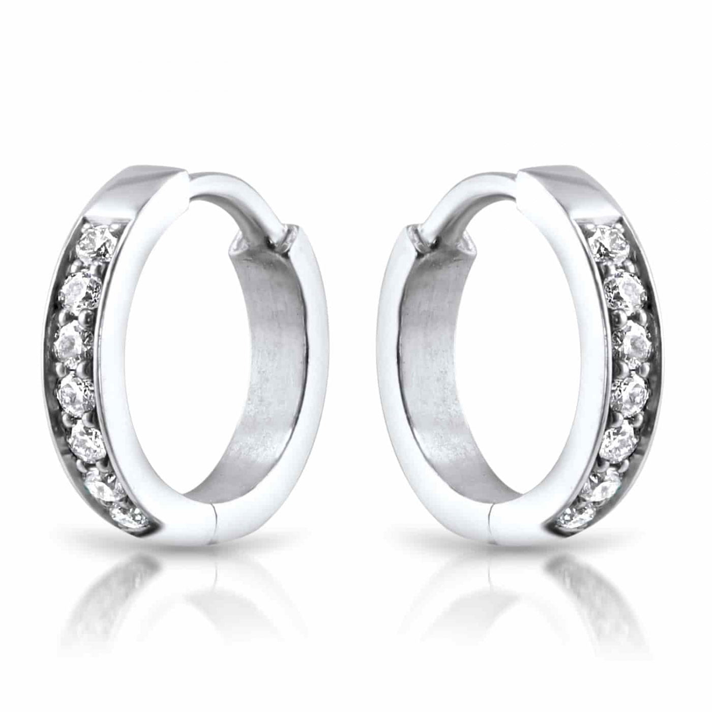 Diamond Huggie Earrings