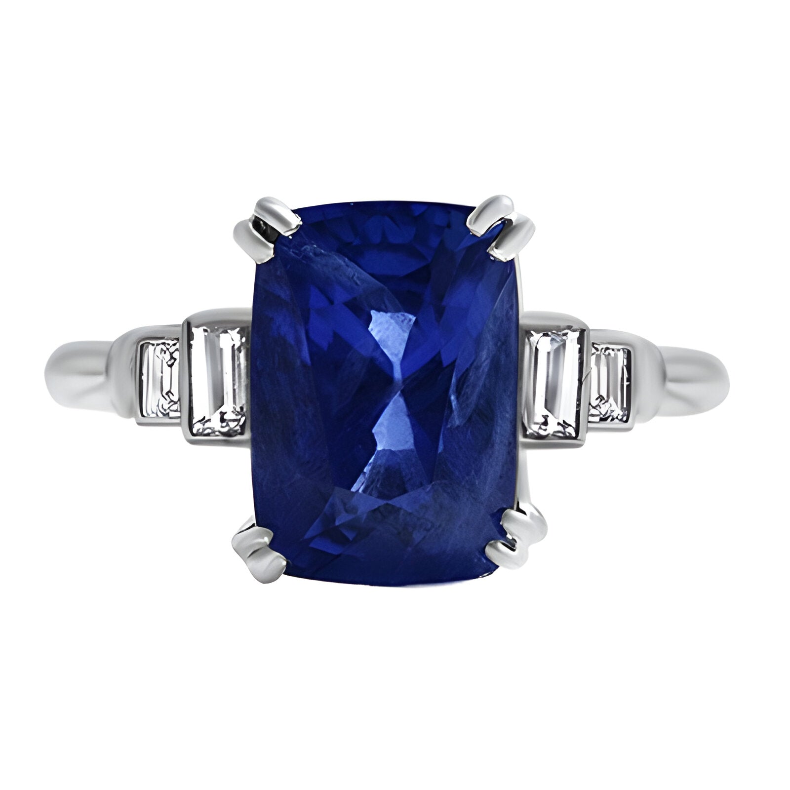 Sapphire and Diamond Step Down Dress Ring