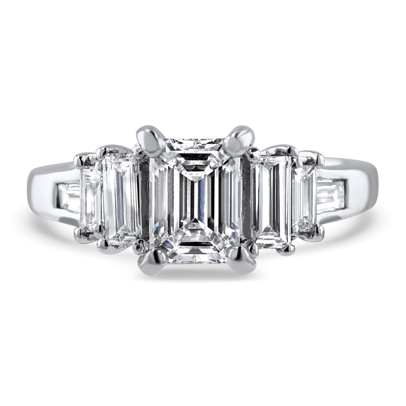 Essence Emerald Cut Diamond Engagement Ring