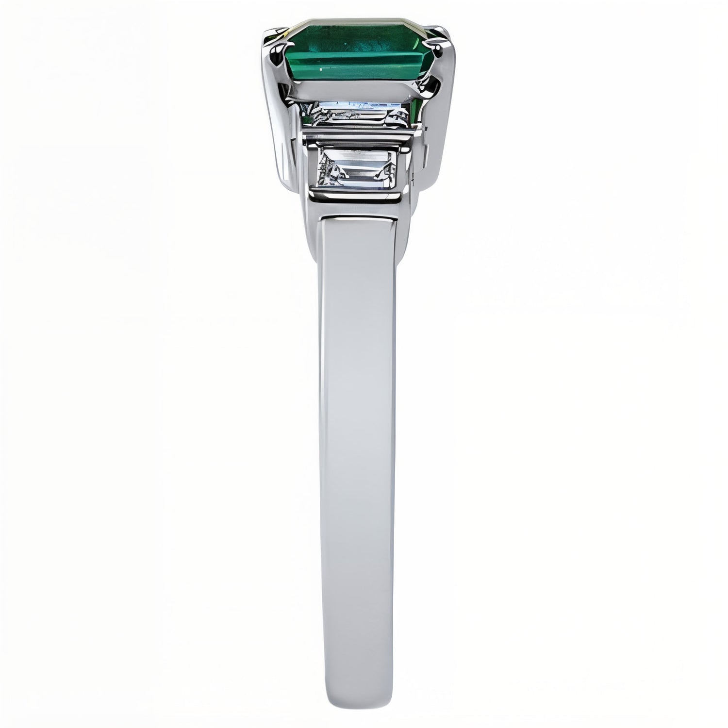 Darling Emerald and Diamond Five Stone Ring