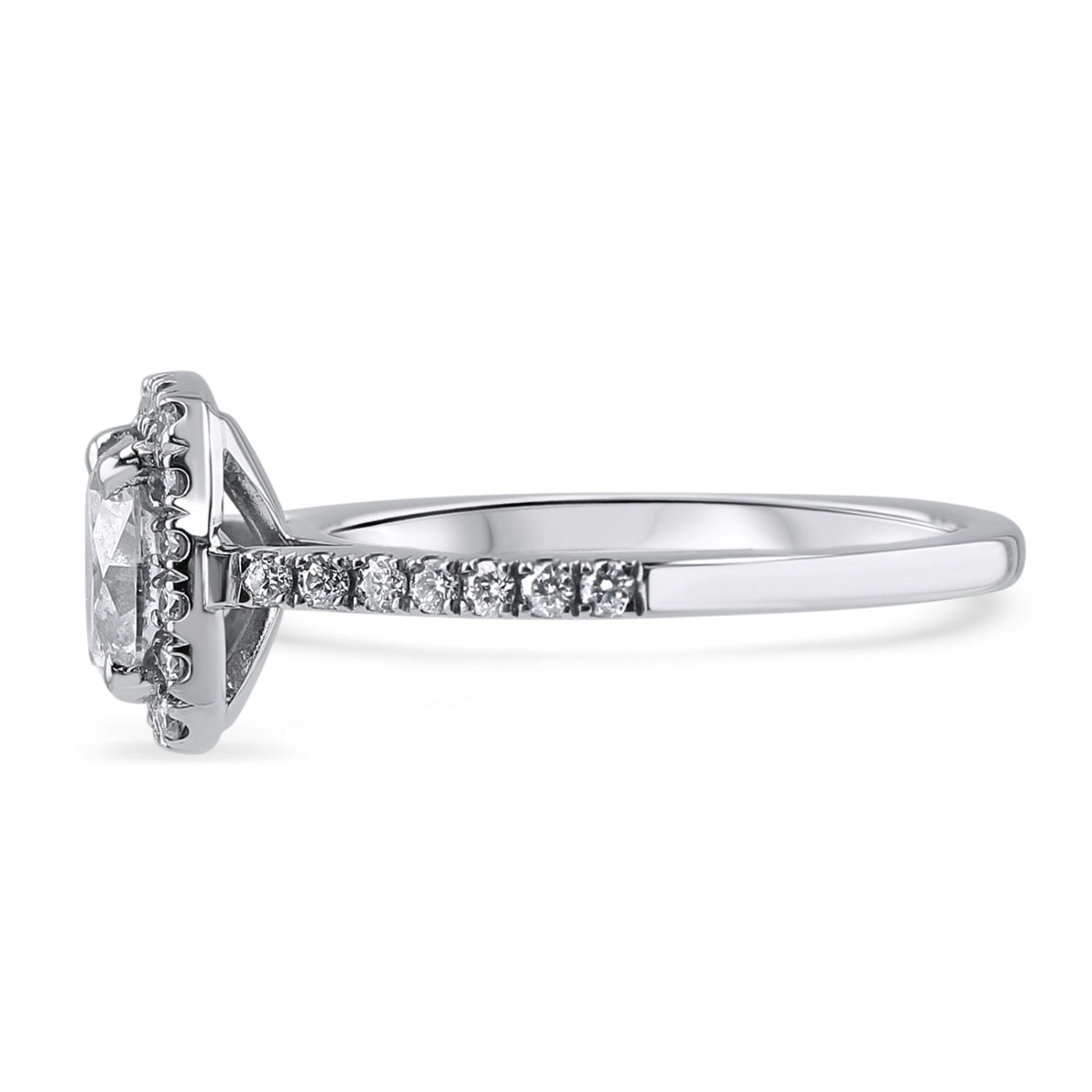 Eternelle Cushion Cut Diamond Halo Engagement Ring