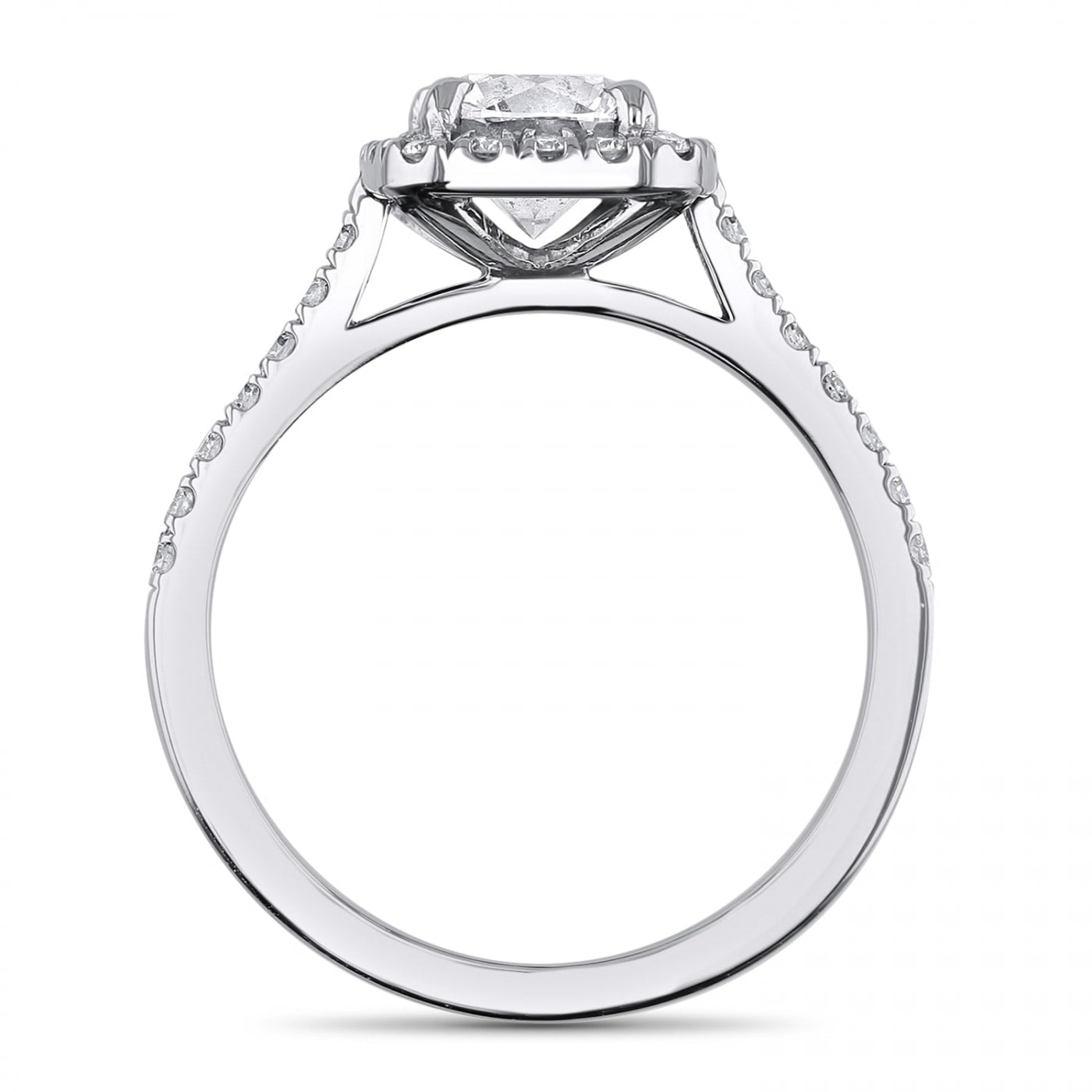 Eternelle Cushion Cut Diamond Halo Engagement Ring
