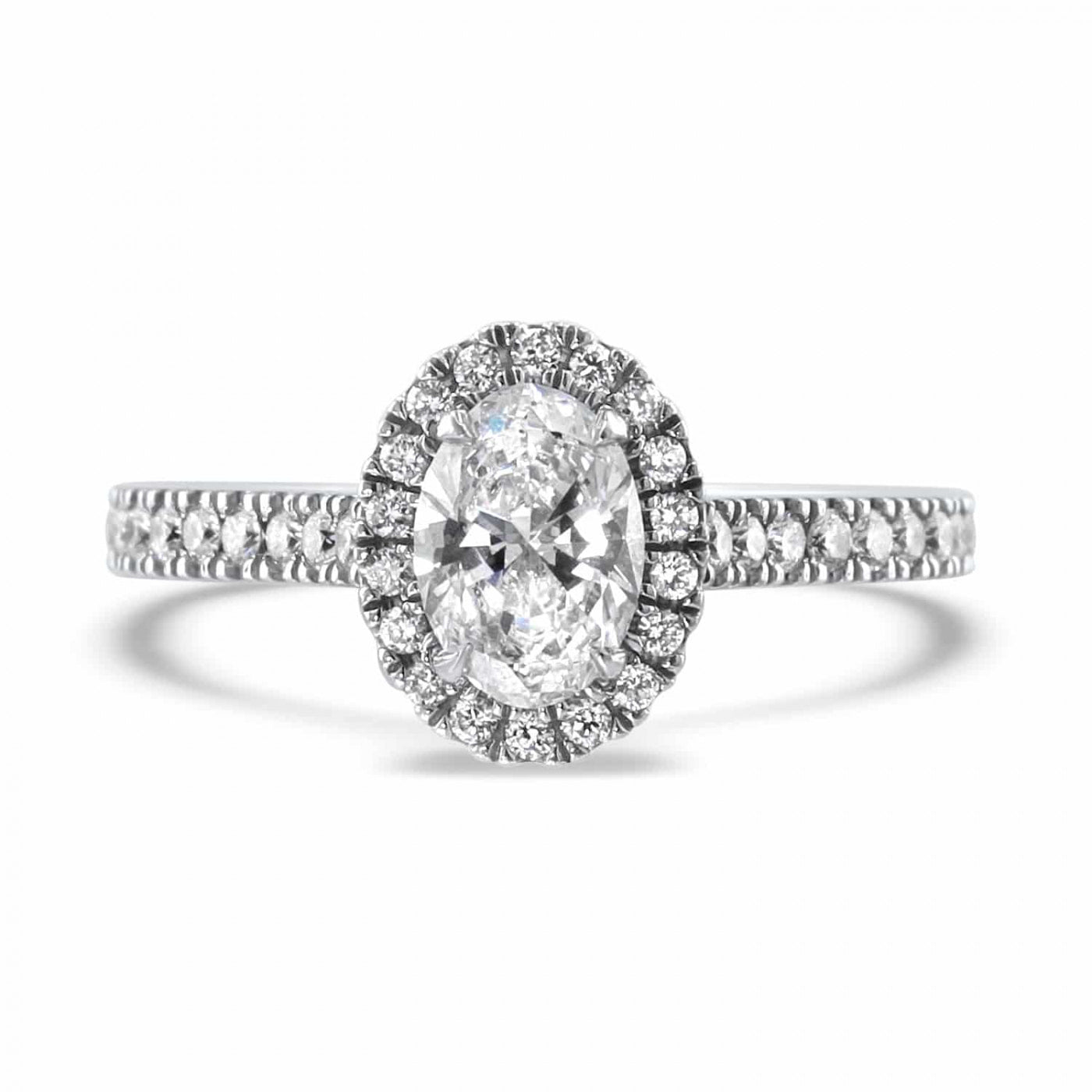 Eternelle Oval Diamond Halo Engagement Ring