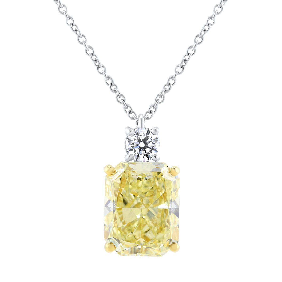 Fancy Yellow Diamond Necklace