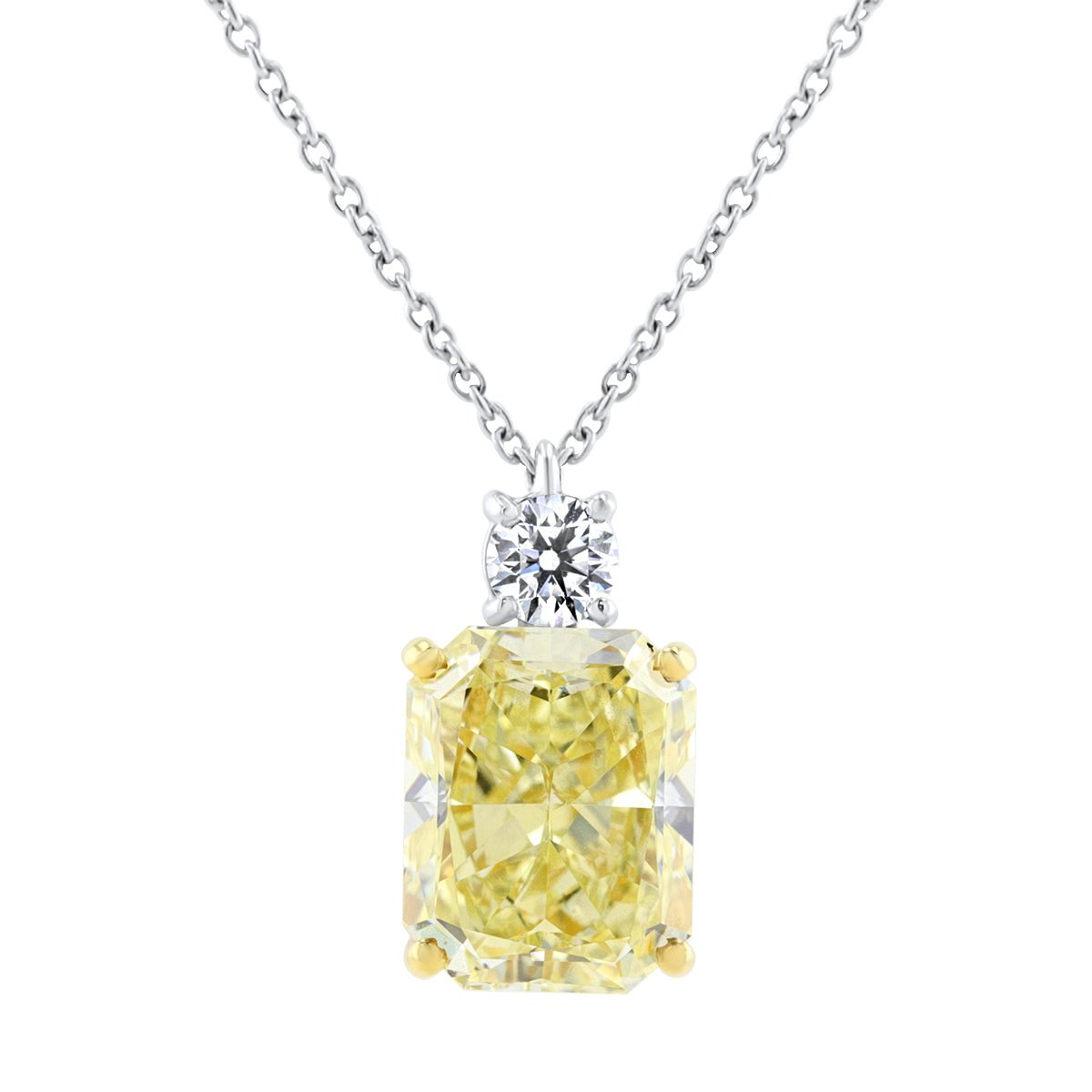 Fancy Yellow Diamond Necklace