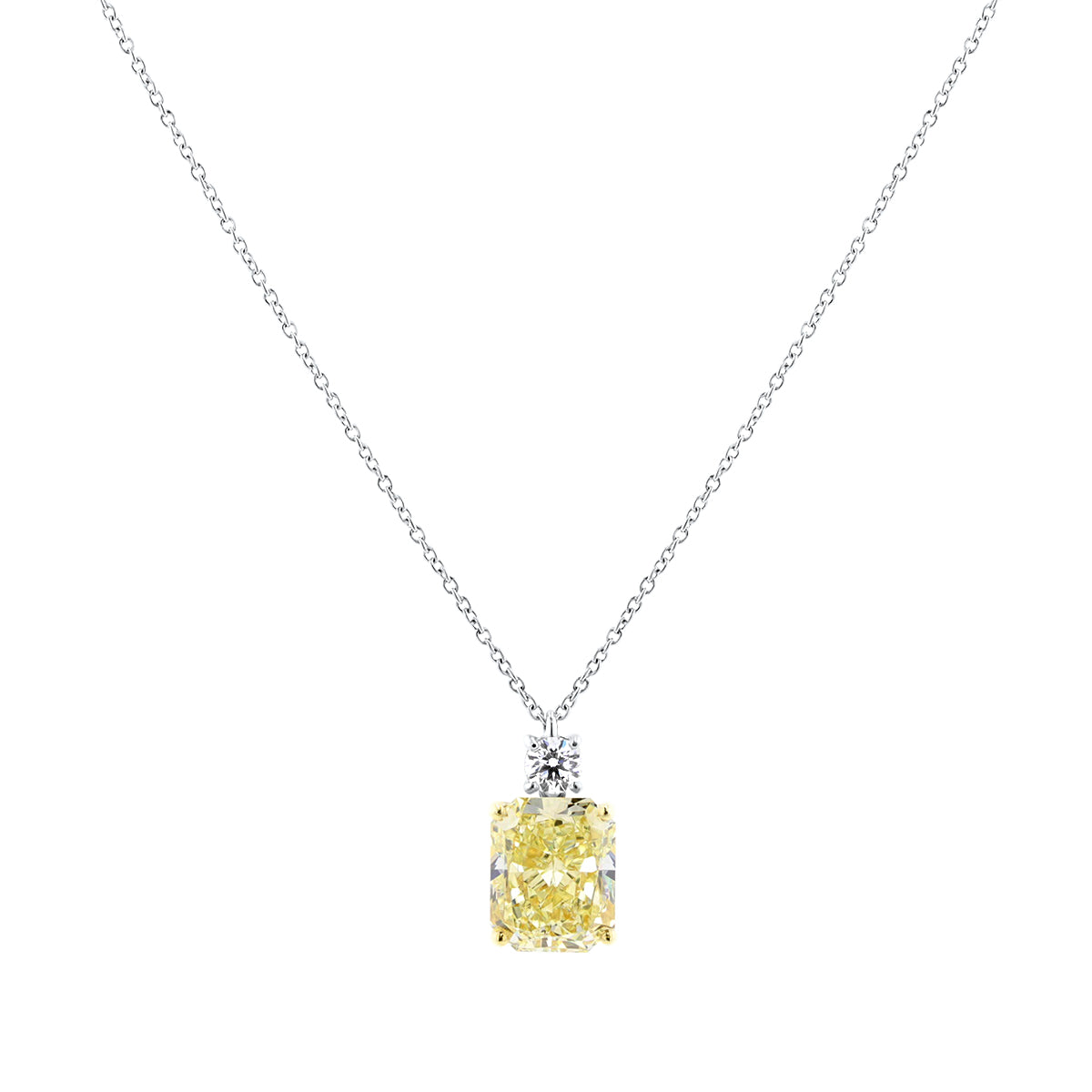 Fancy Yellow Diamond Necklace