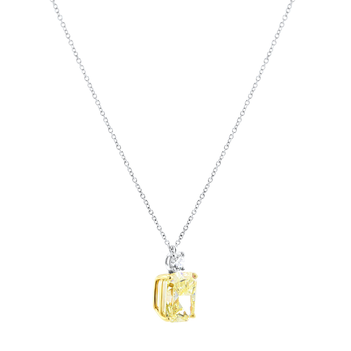 Fancy Yellow Diamond Necklace
