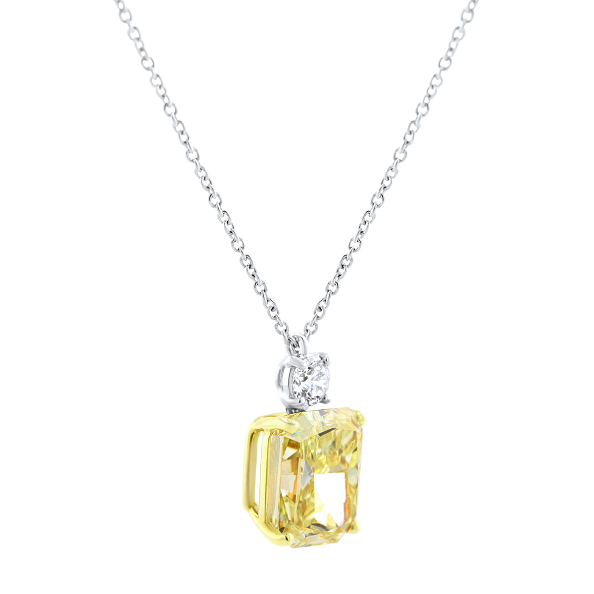 Fancy Yellow Diamond Necklace