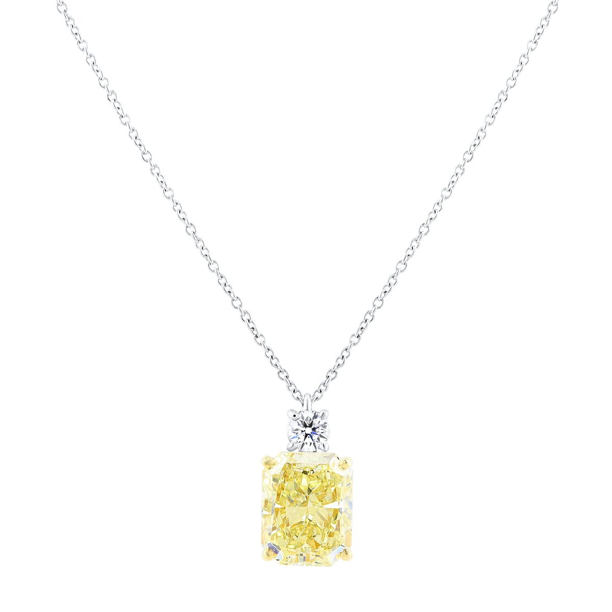 Fancy Yellow Diamond Necklace