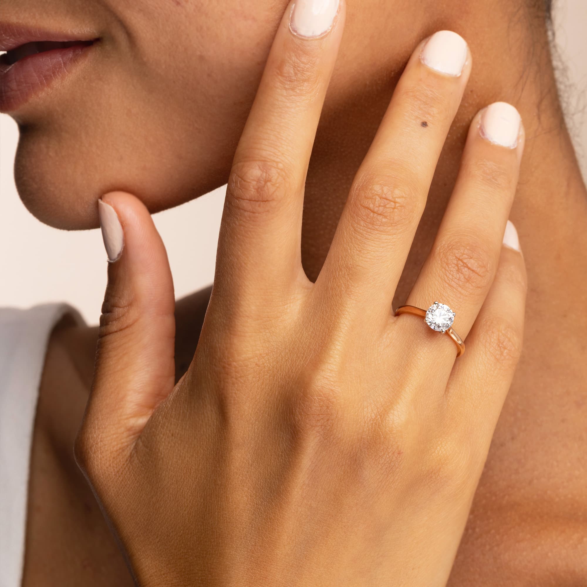 1.16ct Diamond Rose Gold Solitaire Ring