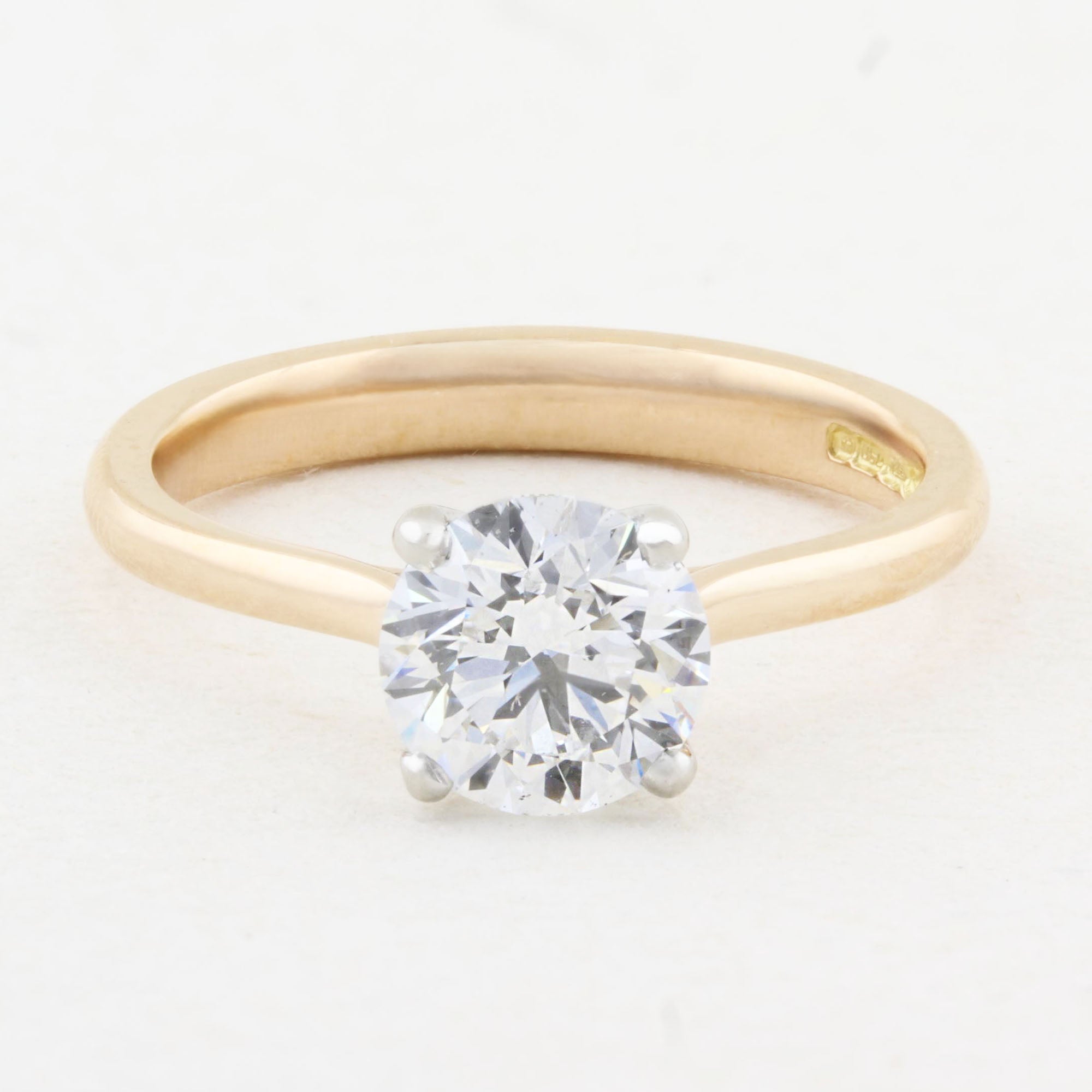 1.16ct Diamond Rose Gold Solitaire Ring