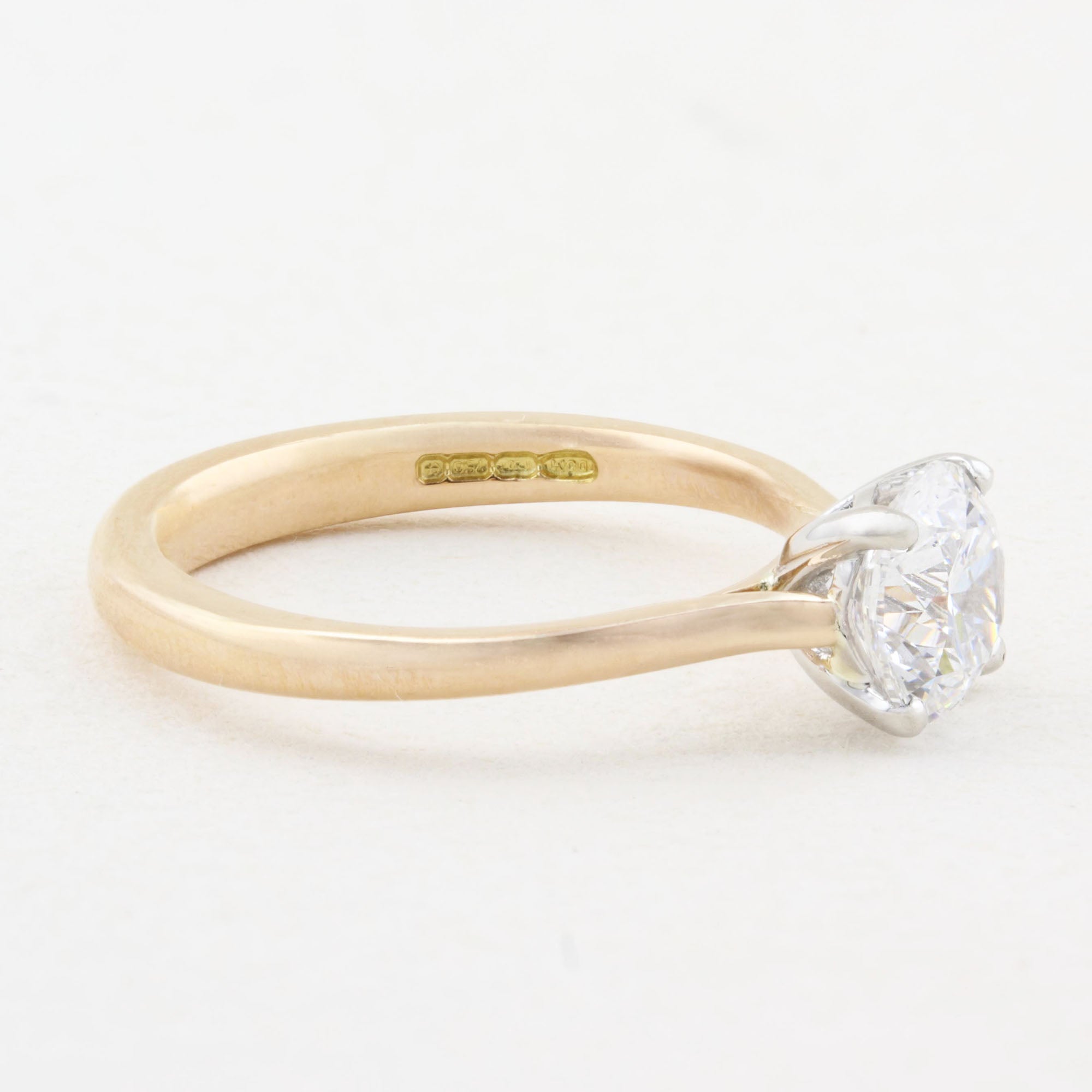 1.16ct Diamond Rose Gold Solitaire Ring