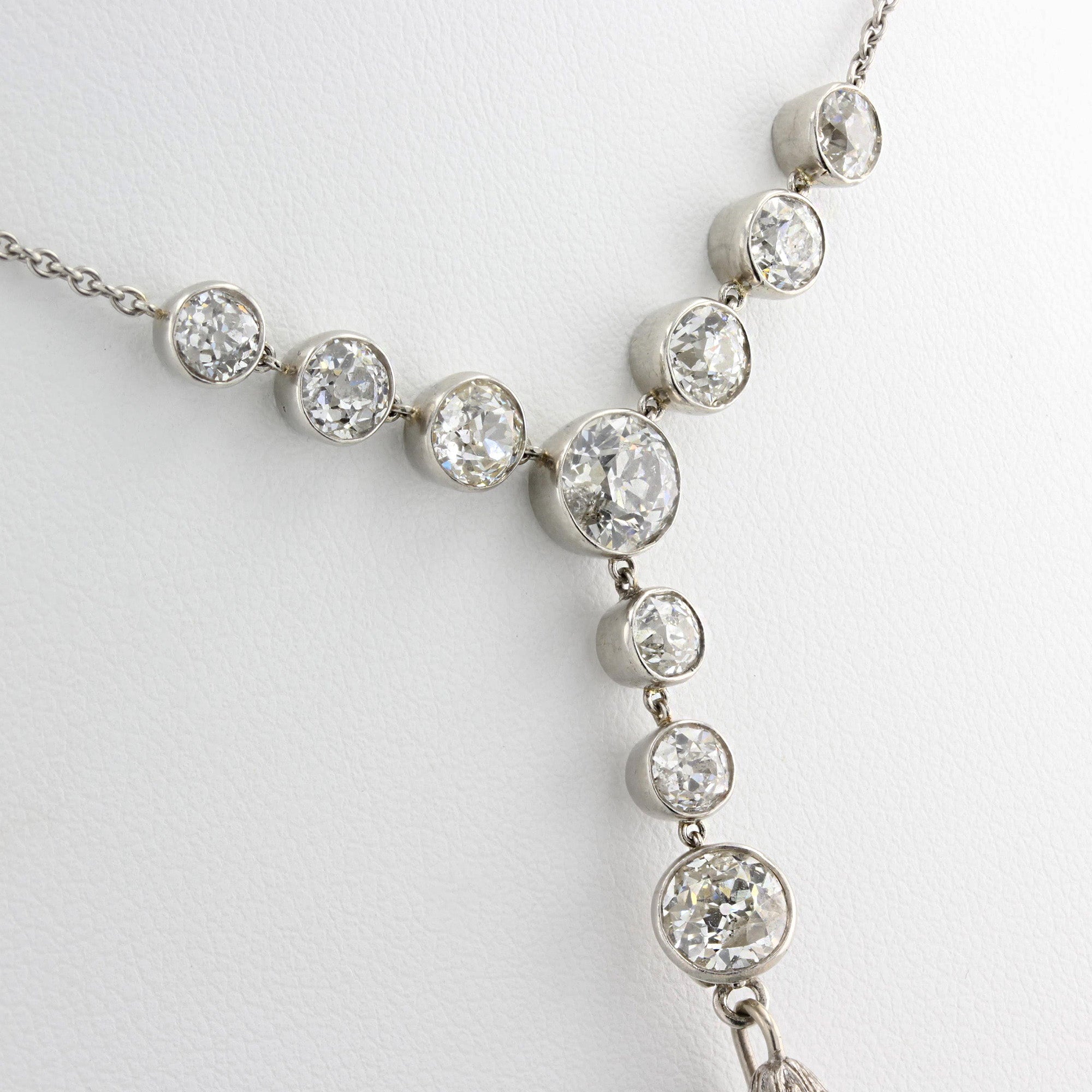 Antique 30ct Emerald and Old Cut Diamond Drop Pendant