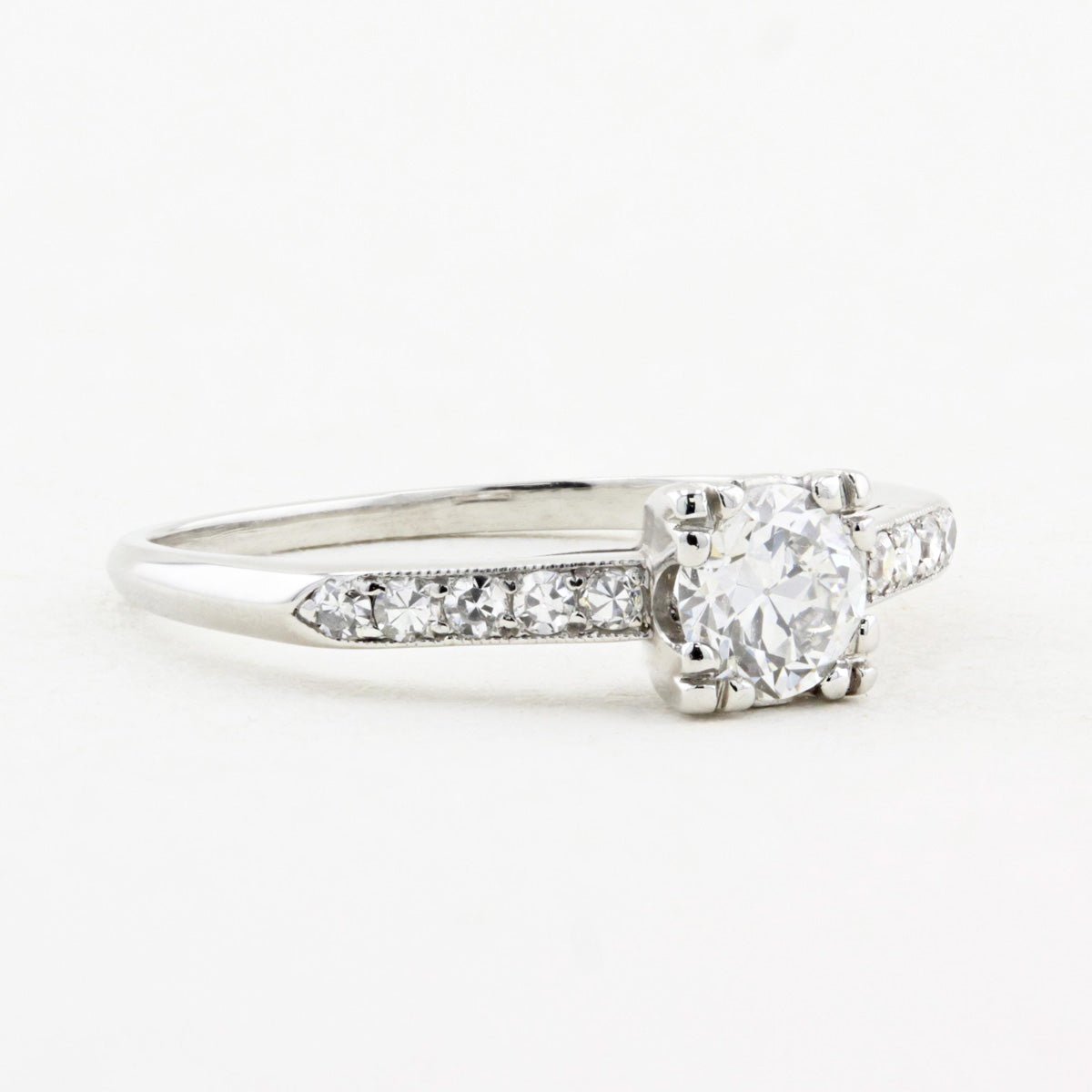 Vintage 0.45ct Old Cut Diamond Solitaire Ring