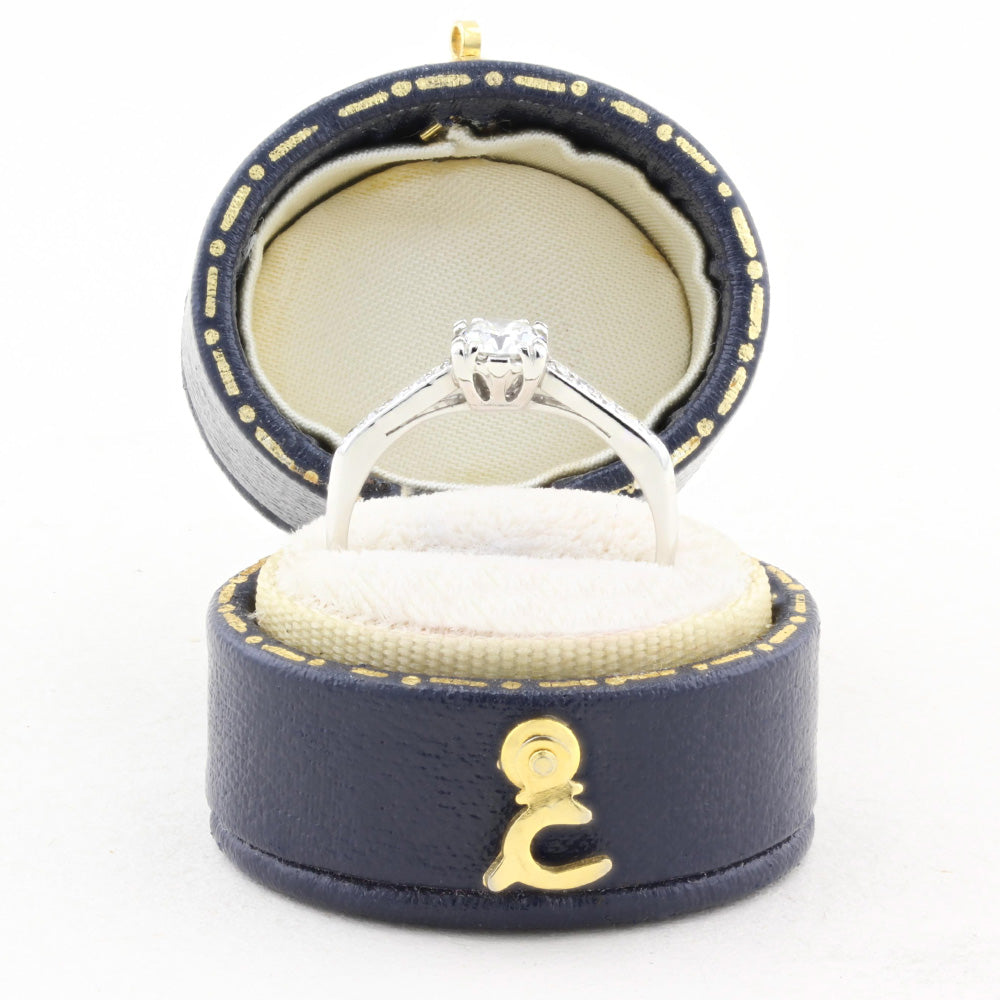 Vintage 0.45ct Old Cut Diamond Solitaire Ring