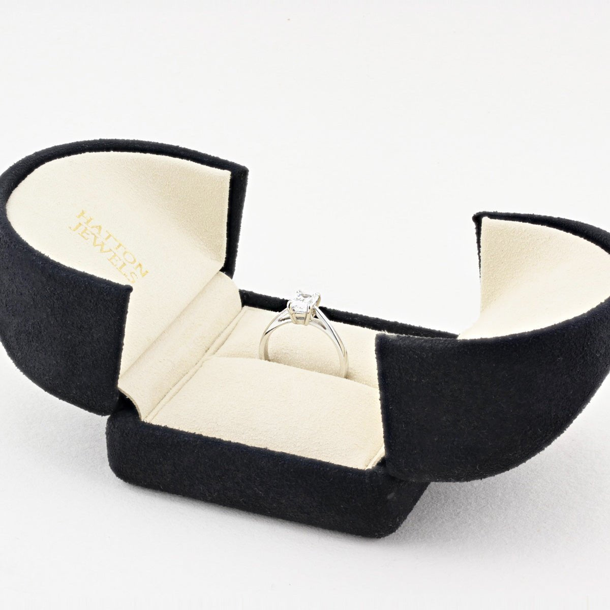 0.79ct Emerald Cut Diamond Solitaire Ring