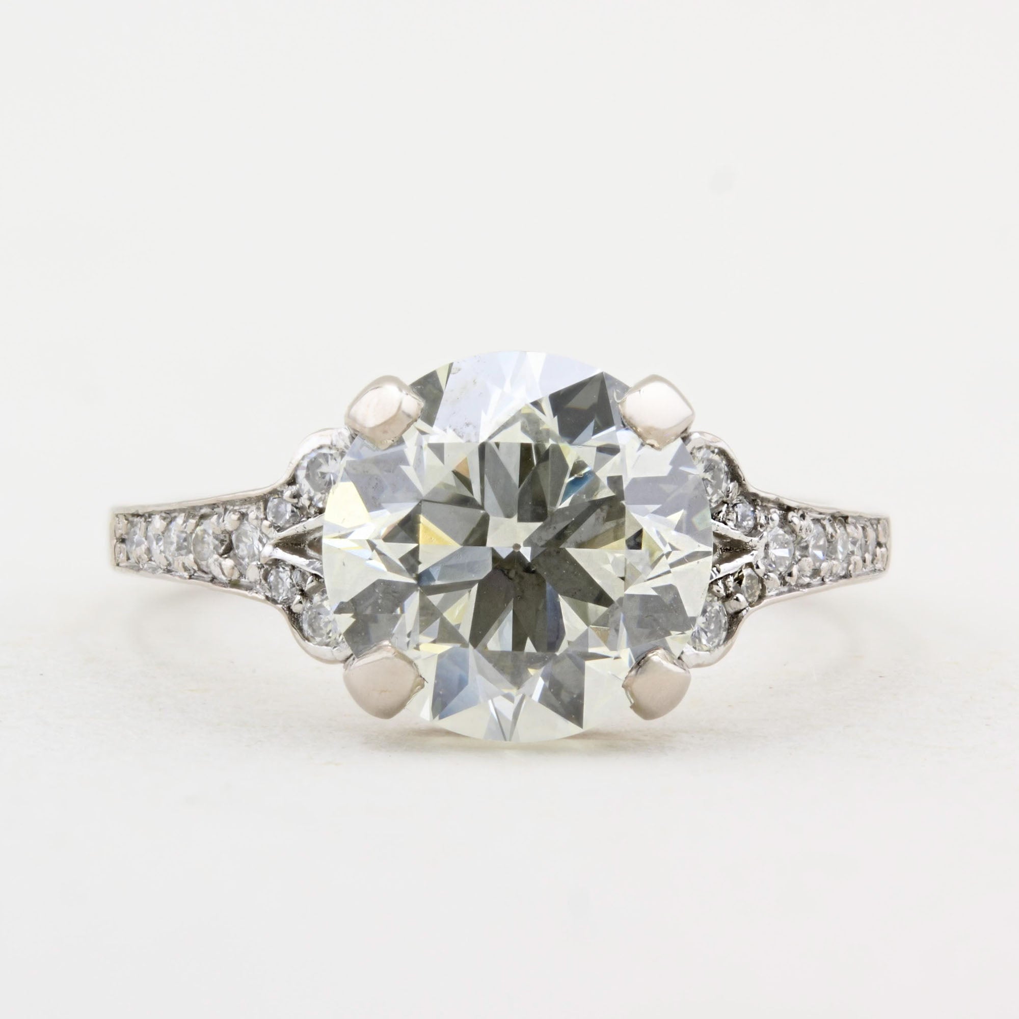 3.47ct Old Cut Diamond Ring