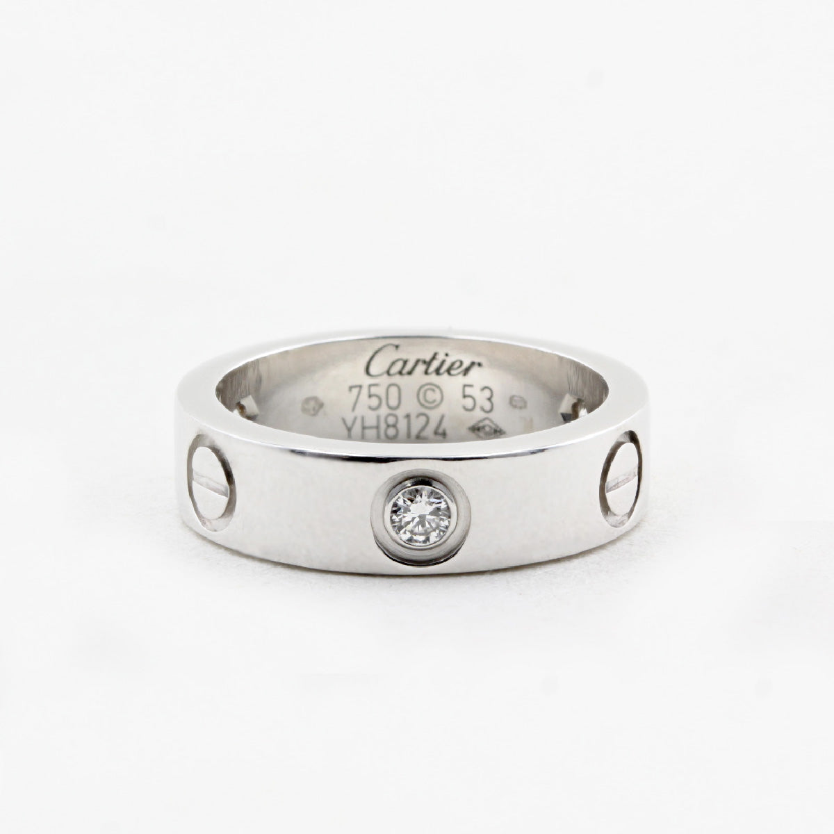 Cartier Three Diamond Love Ring - Size 53