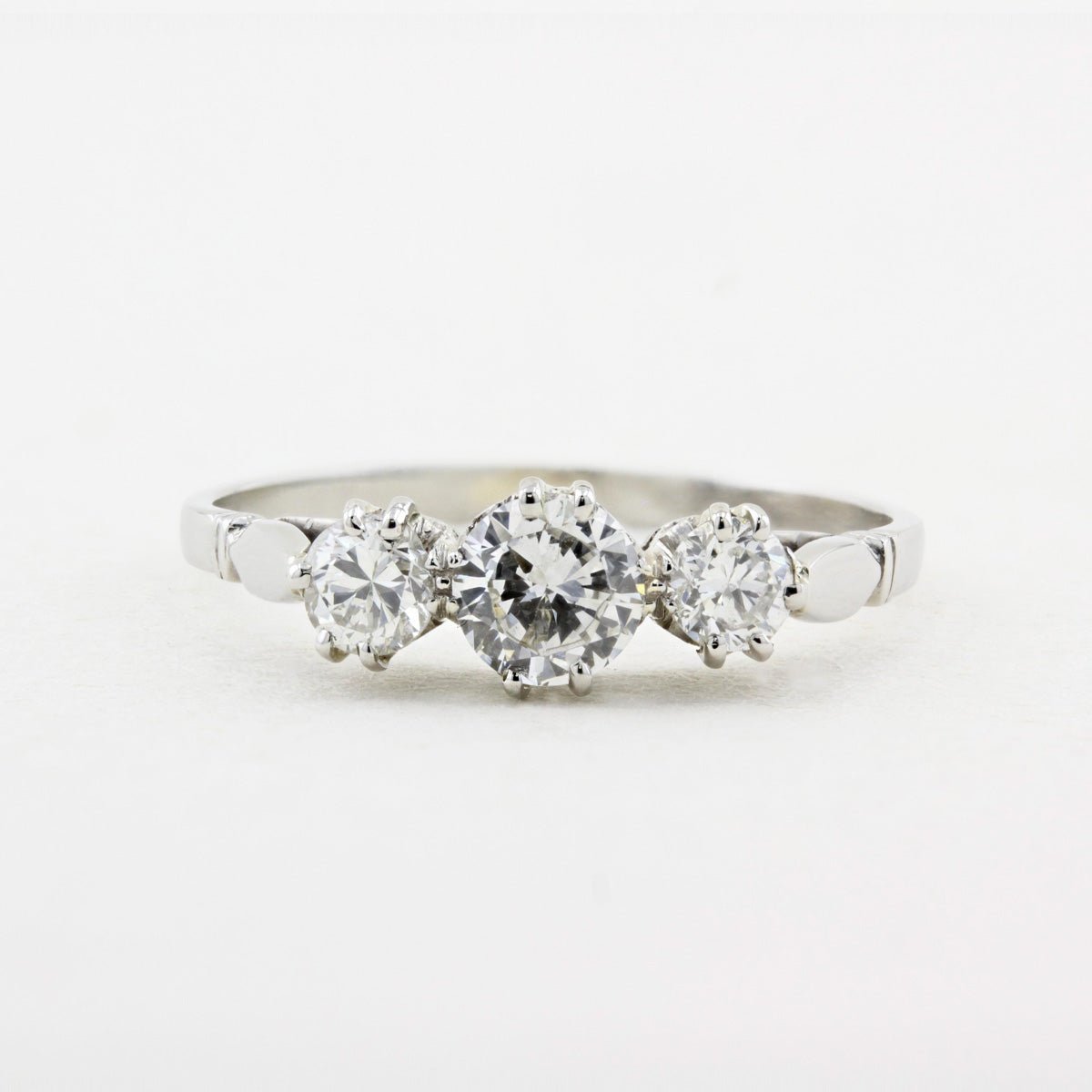 Vintage 0.73ct Diamond Three Stone Ring