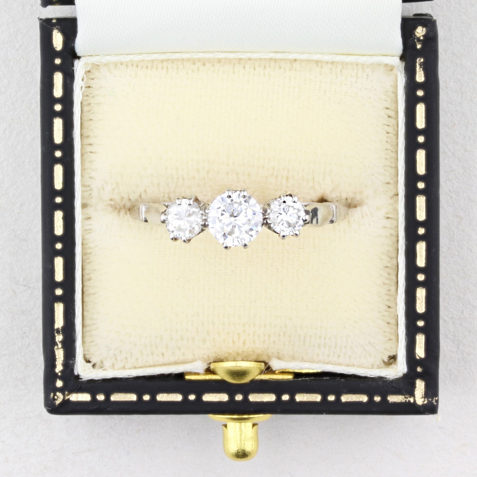 Vintage 0.73ct Diamond Three Stone Ring